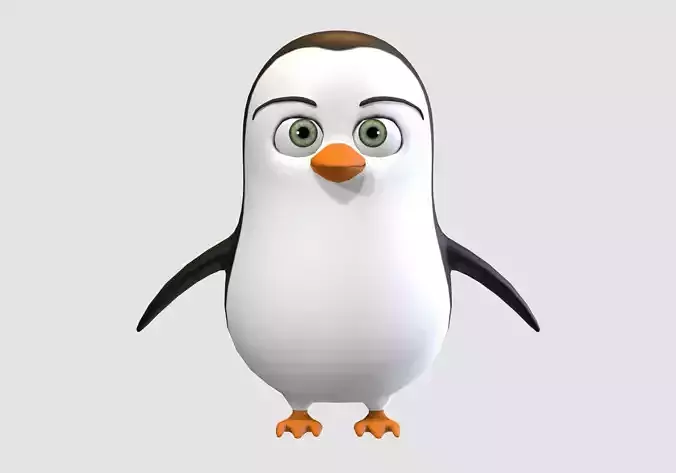 cartoon child penguin 