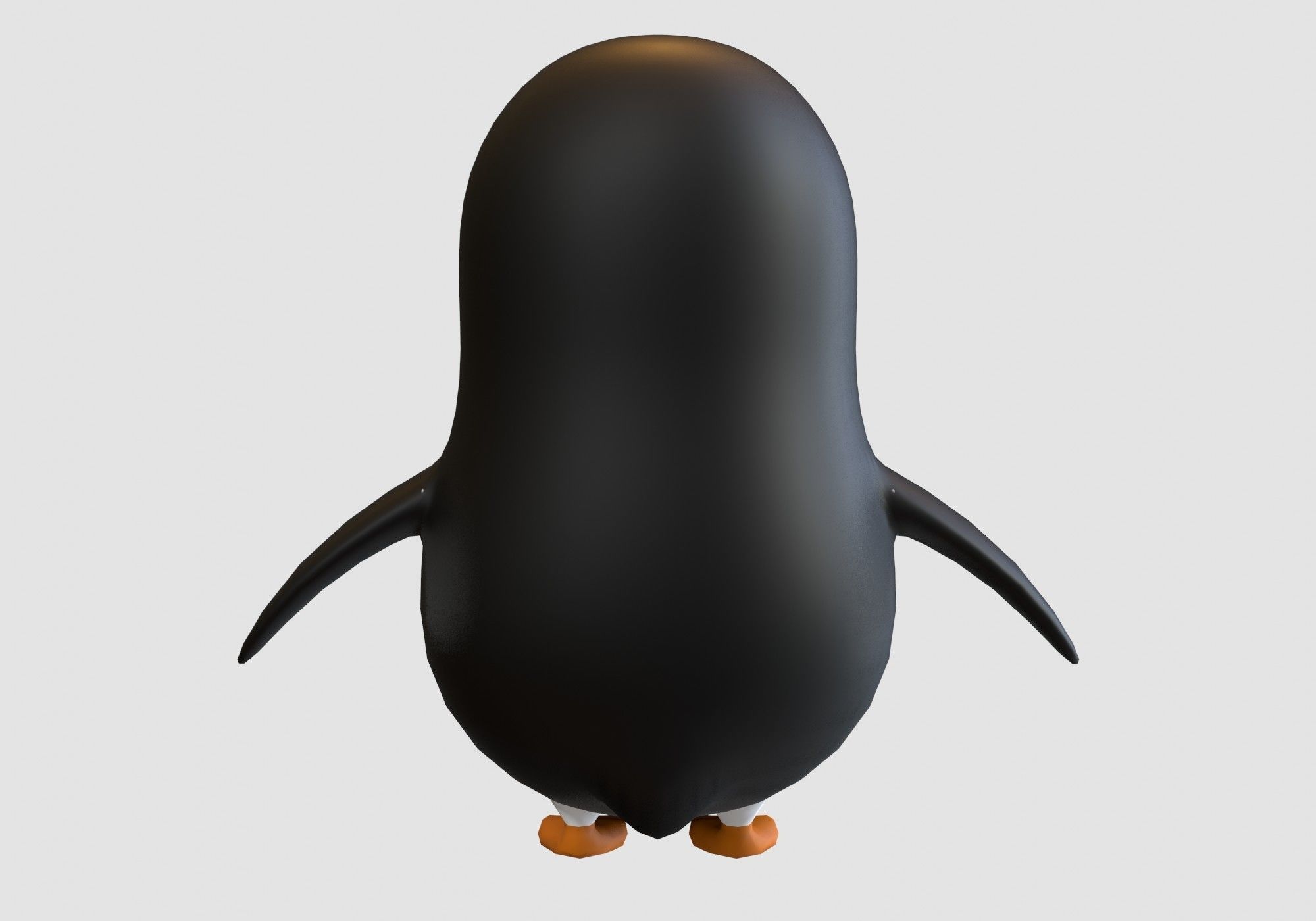 cartoon child penguin  3D model_4