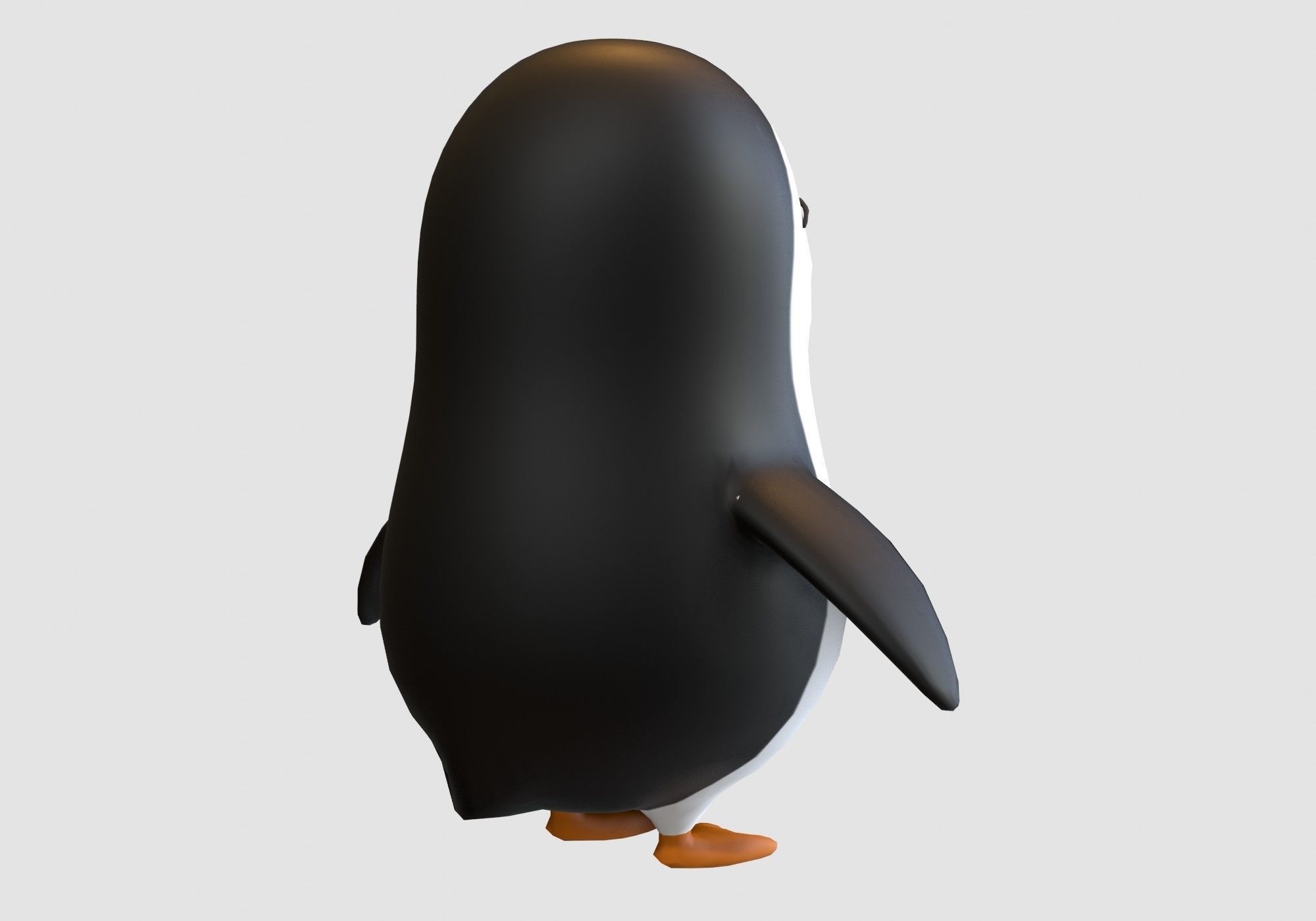cartoon child penguin  3D model_3