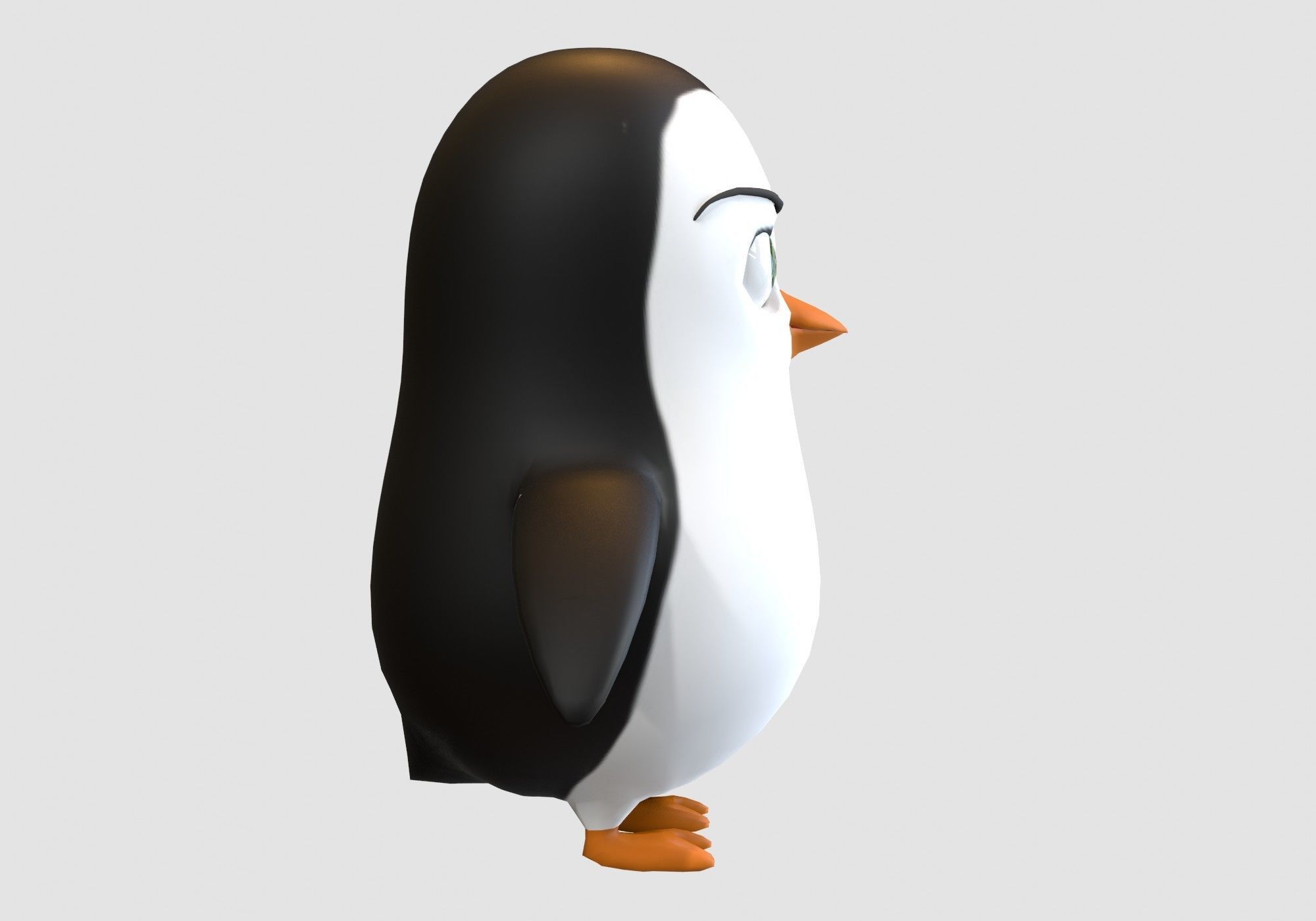 cartoon child penguin  3D model_2