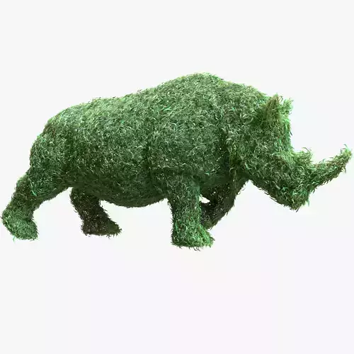 Rhino Topiary Garden Sculptures