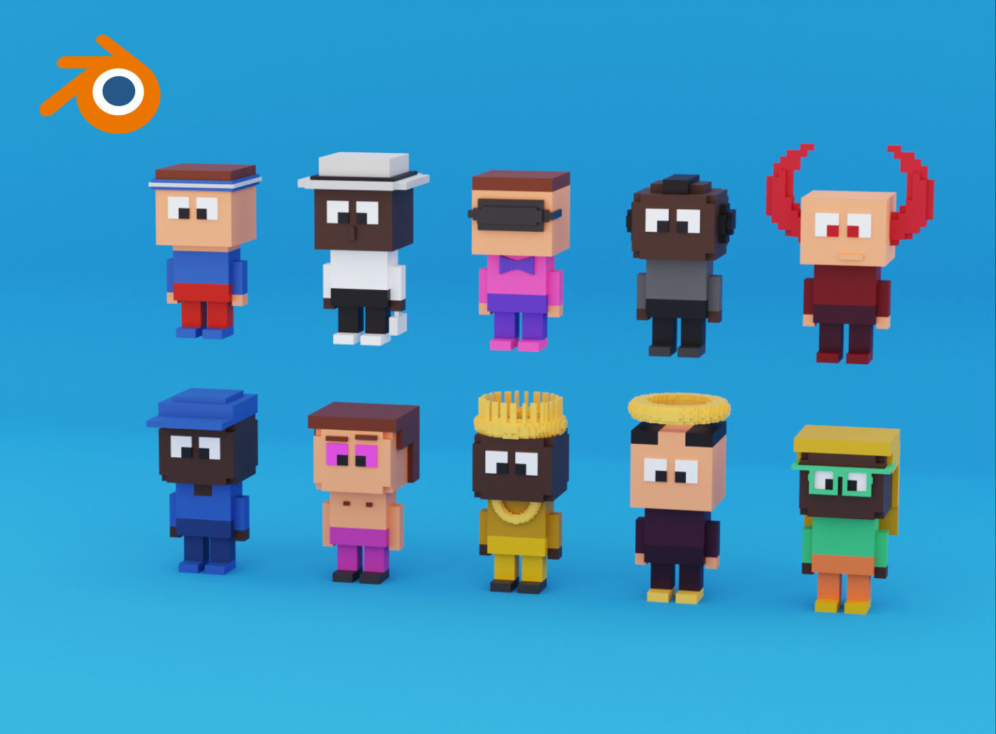NFT VOXEL characters for Blender 3D model_8