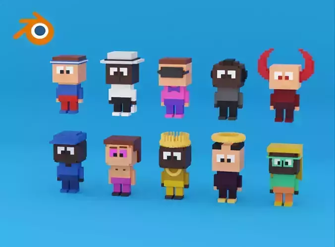 NFT VOXEL characters for Blender