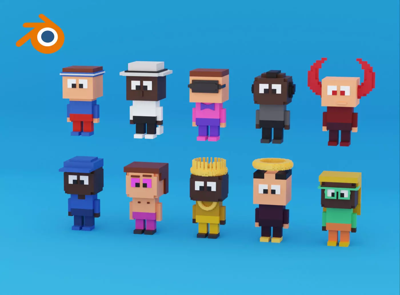 NFT VOXEL characters for Blender 3D model_0