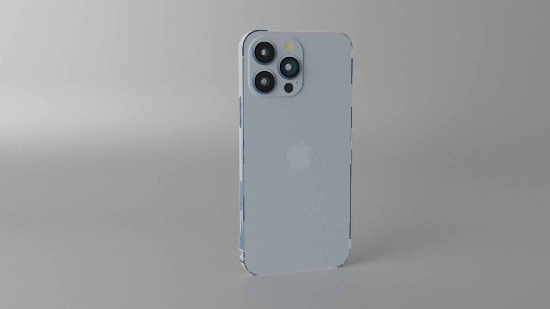 Iphone 13 Pro Max Blue Low-poly 3D model_5