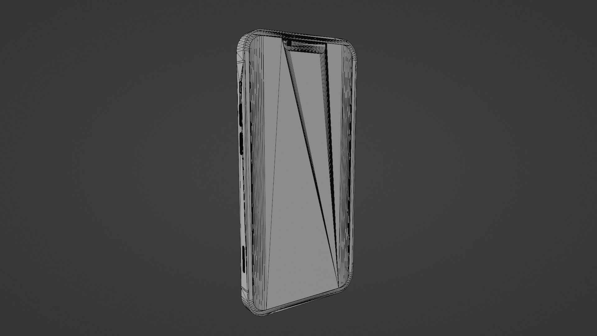 Iphone 13 Pro Max Blue Low-poly 3D model_7