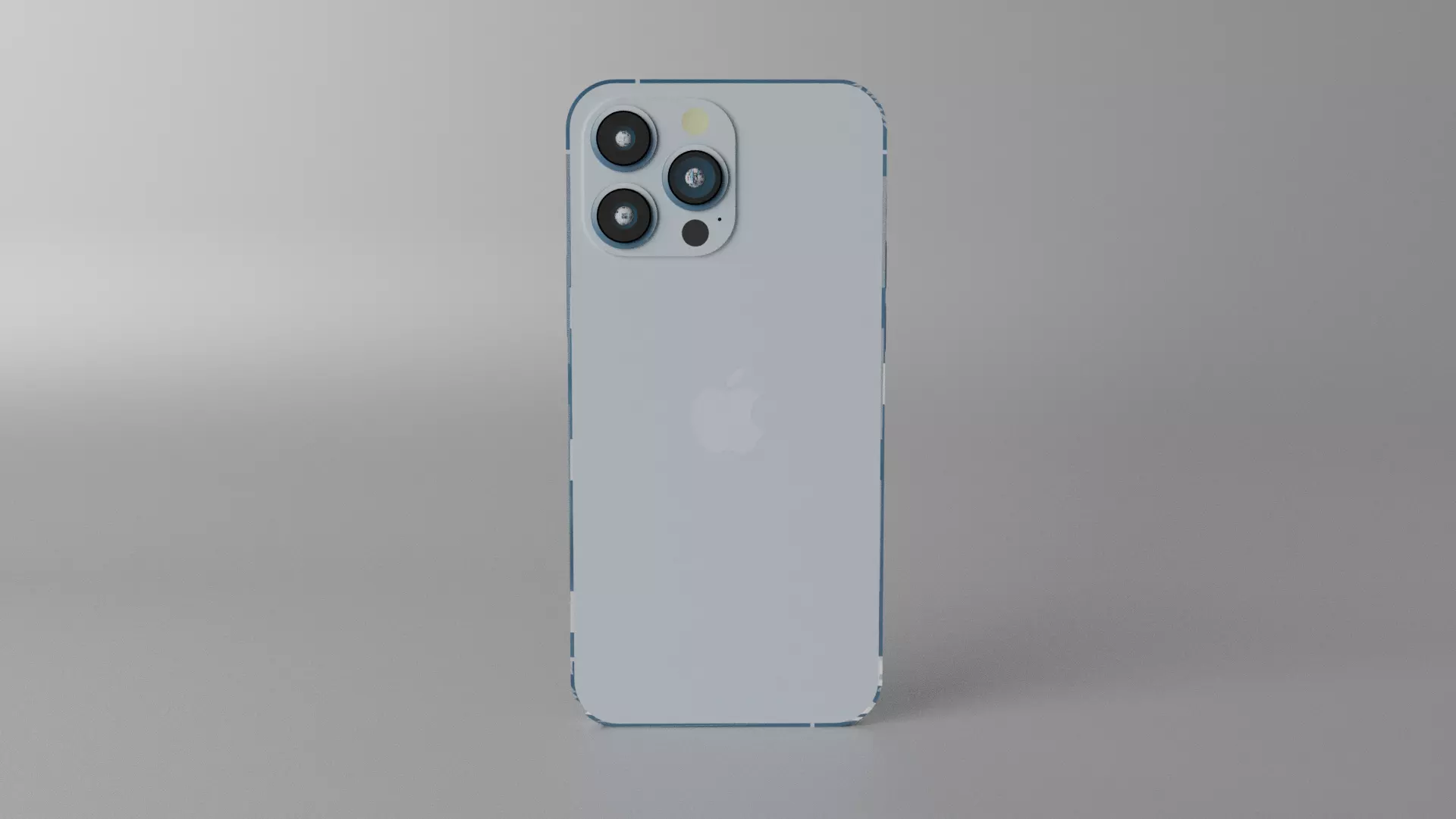 Iphone 13 Pro Max Blue Low-poly 3D model_0