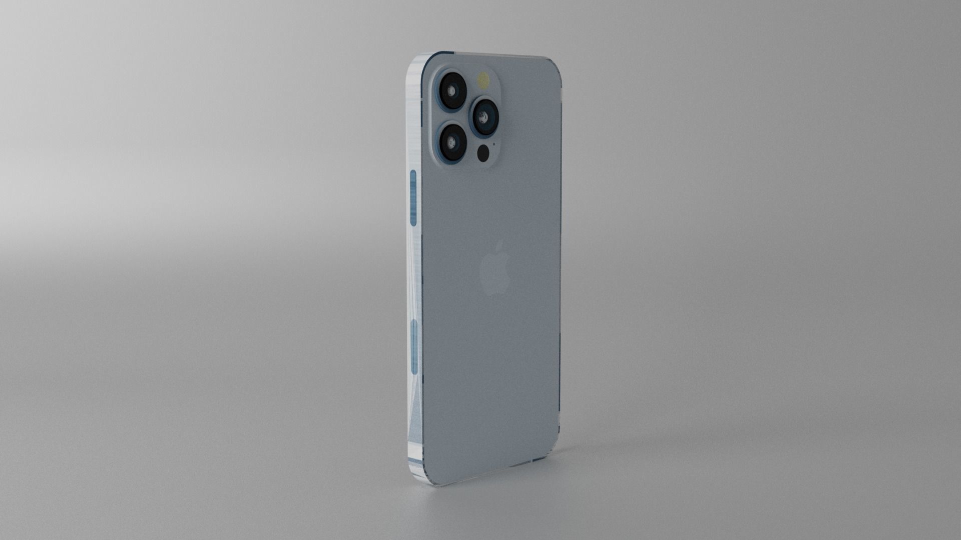 Iphone 13 Pro Max Blue Low-poly 3D model_4