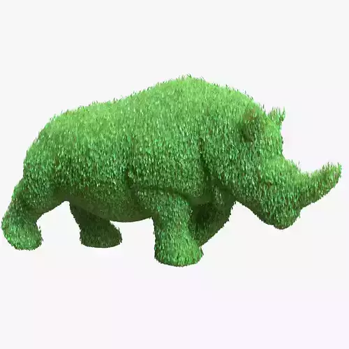 Rhino Topiary Garden Sculptures