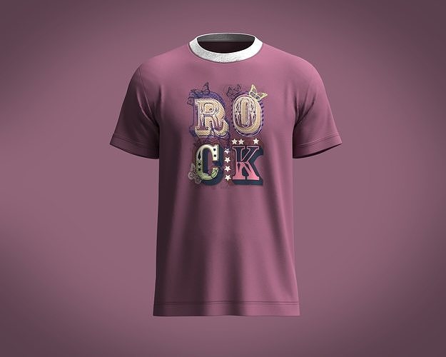 T-Shirt Rock 3D model