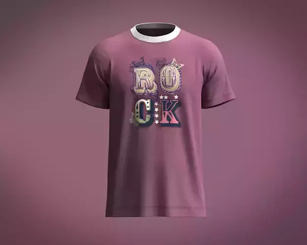 T-Shirt Rock 3D model