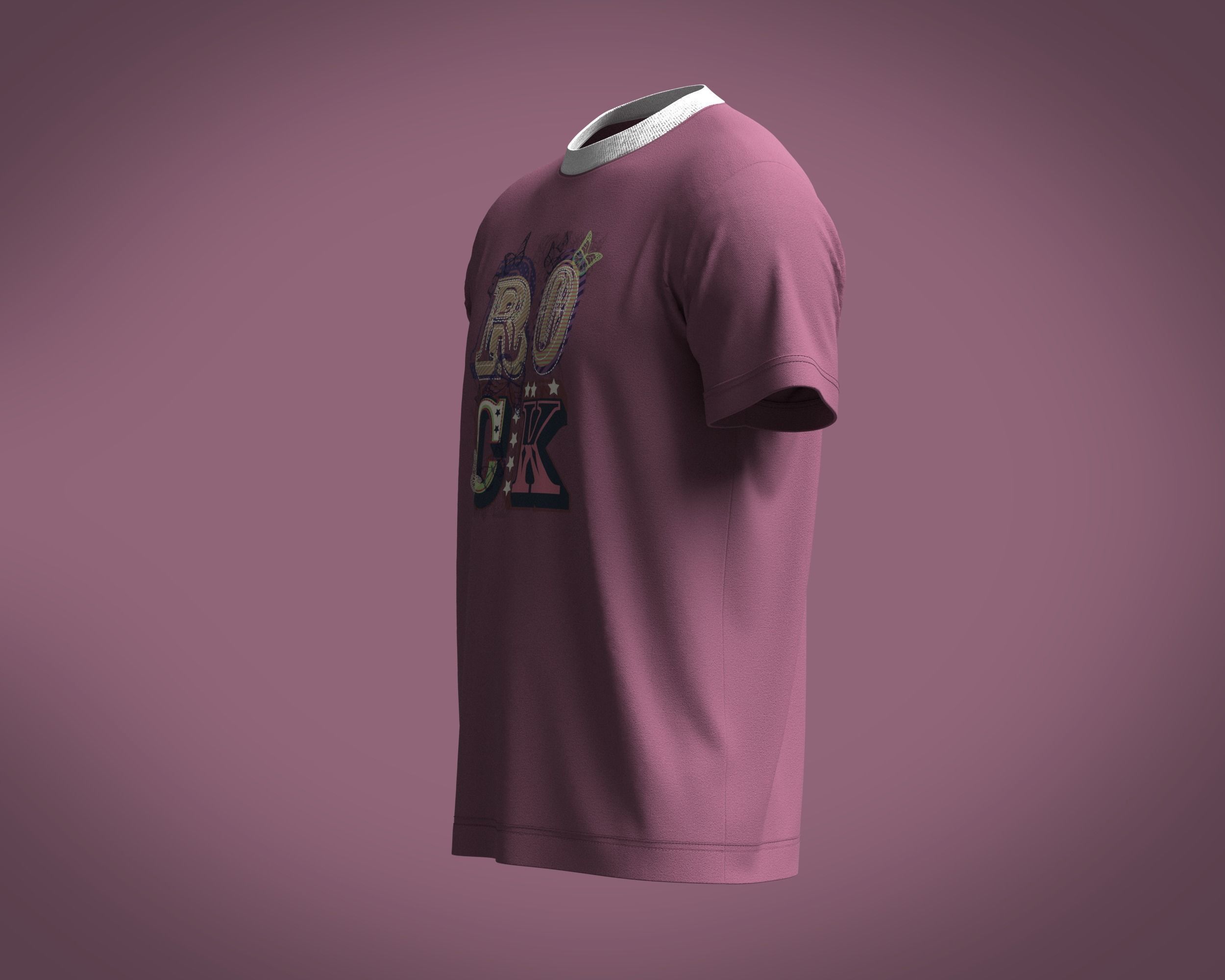 T-Shirt Rock 3D model_6
