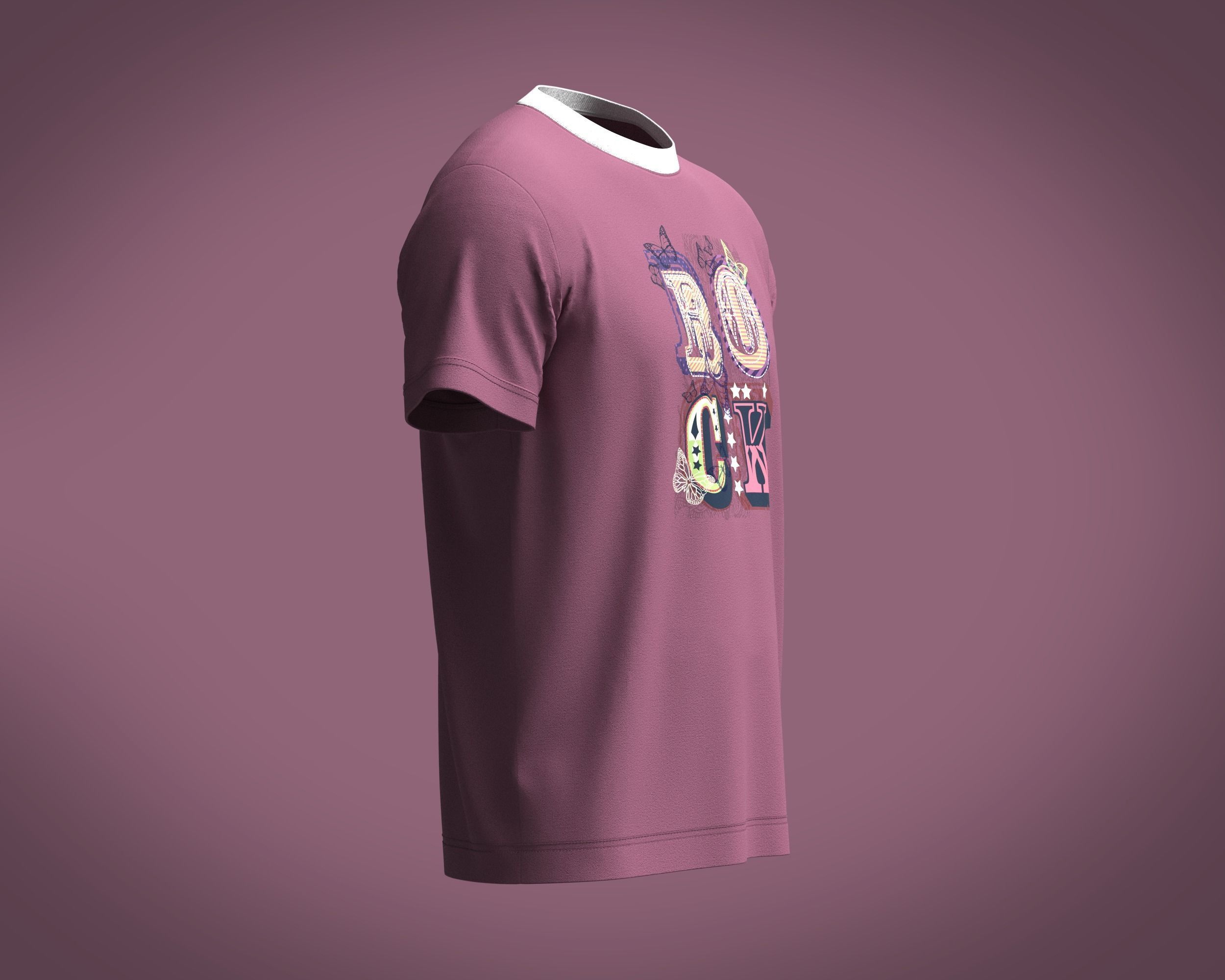 T-Shirt Rock 3D model_2