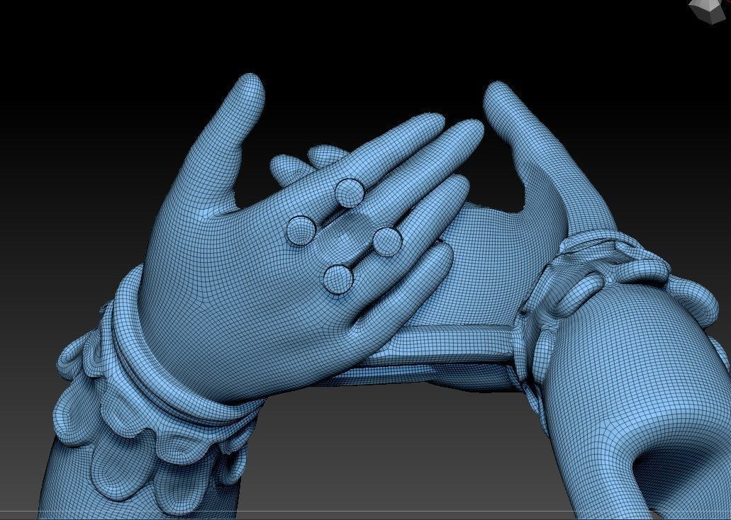 womens ring with stones 3D print model_2