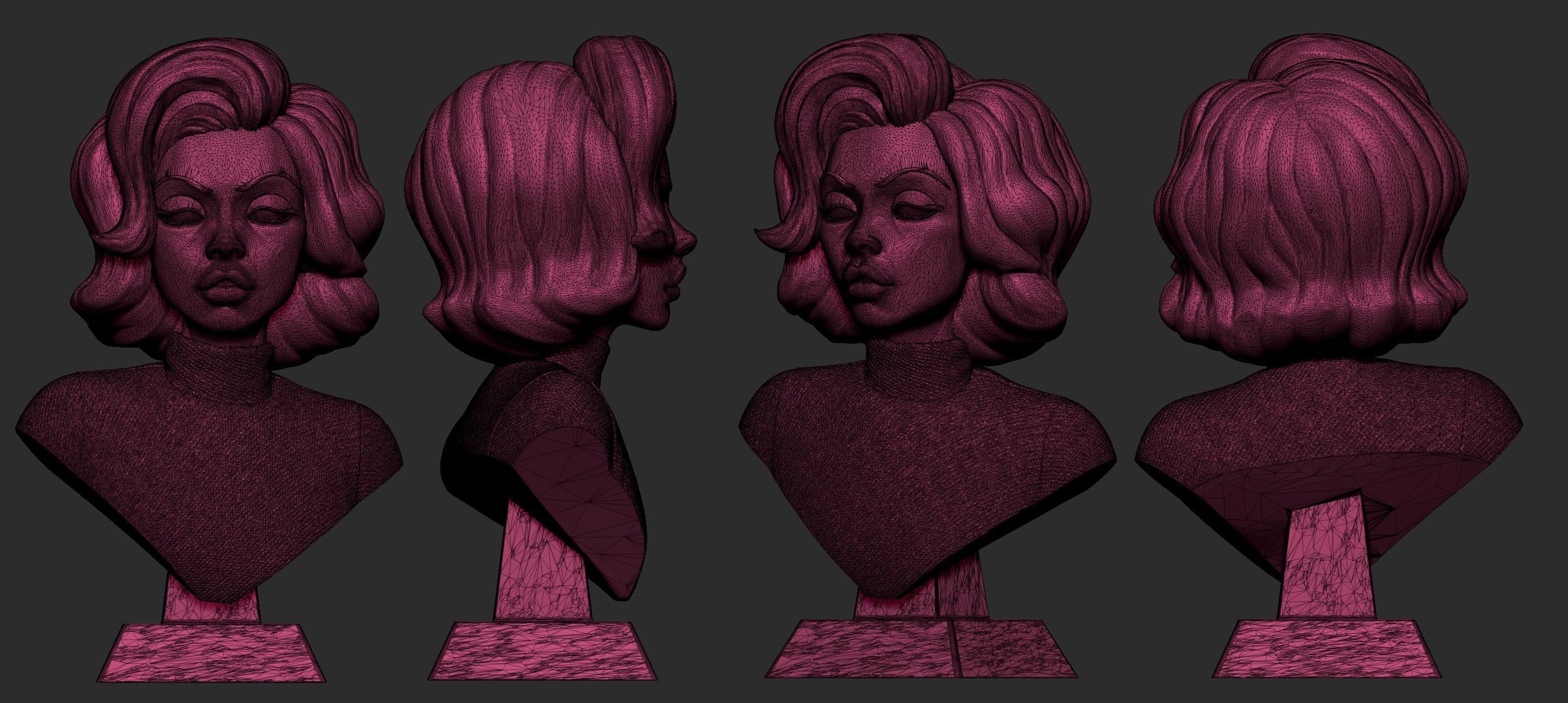 Mimiature Marilyn Monroe  3D print model_2