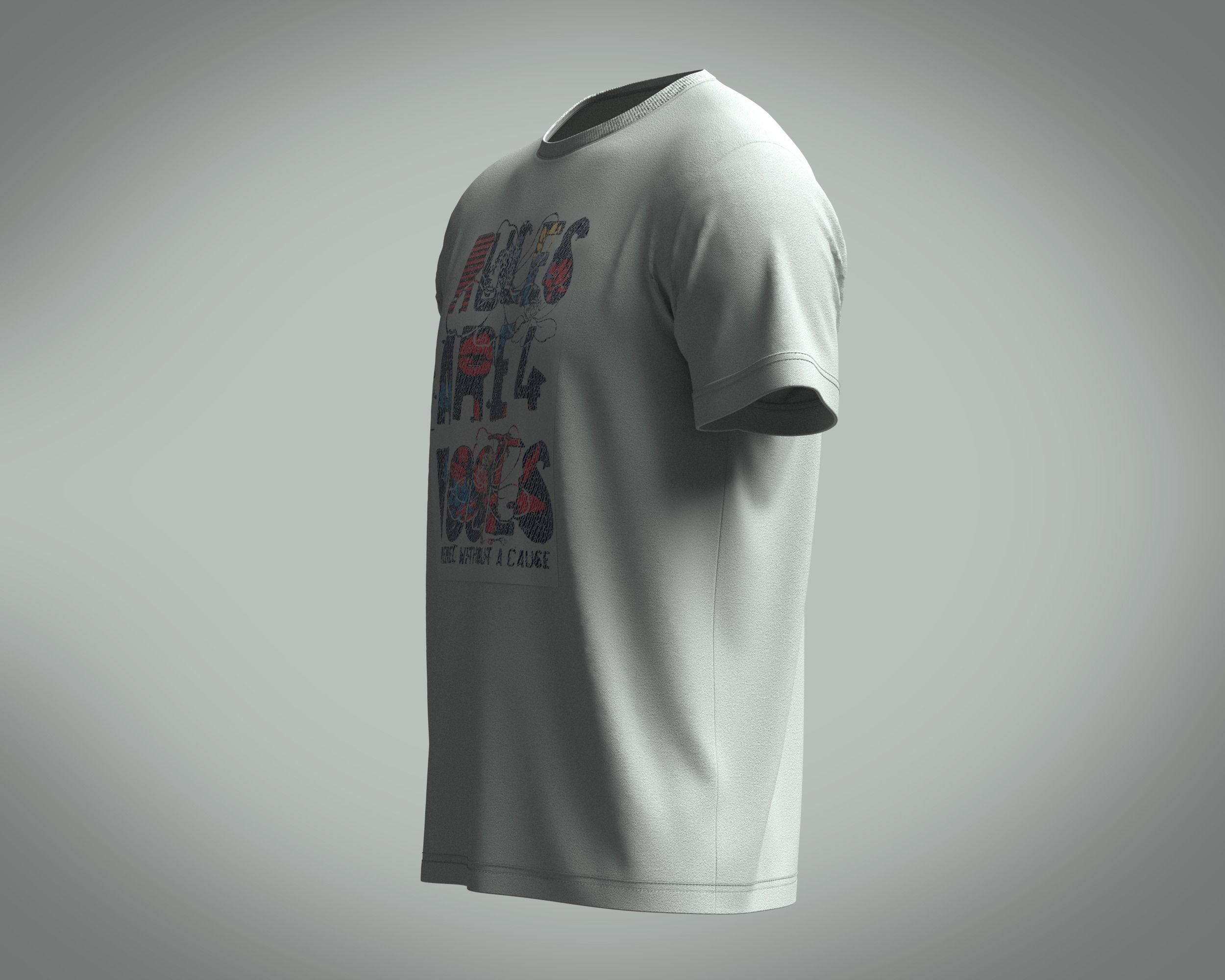 T-Shirt RULES 3D model_6