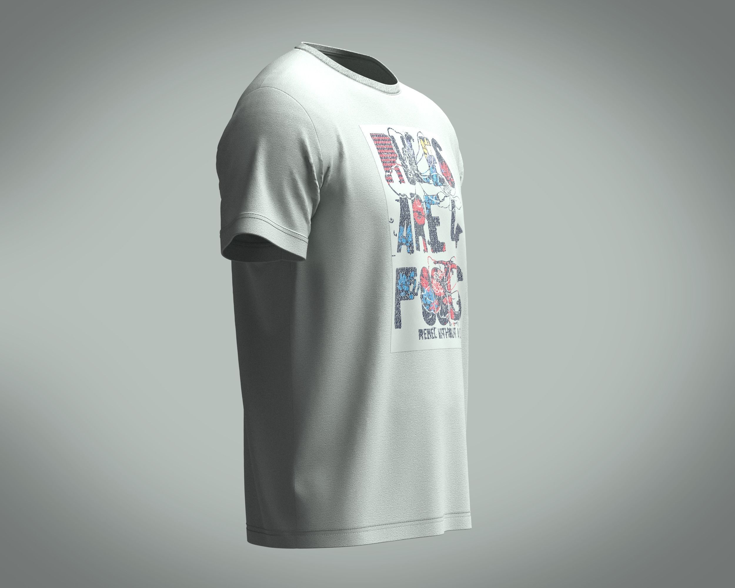 T-Shirt RULES 3D model_2