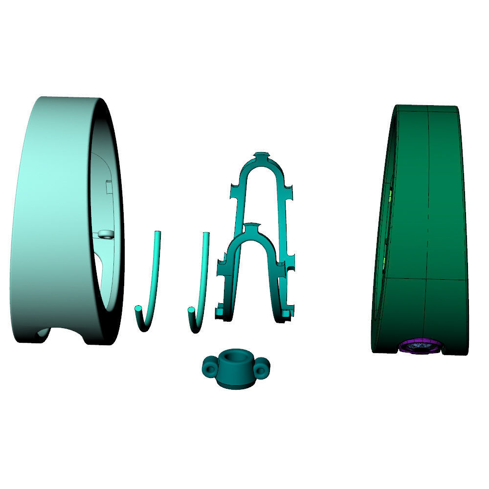 Band Ring Moveble Stones 3D print model_15