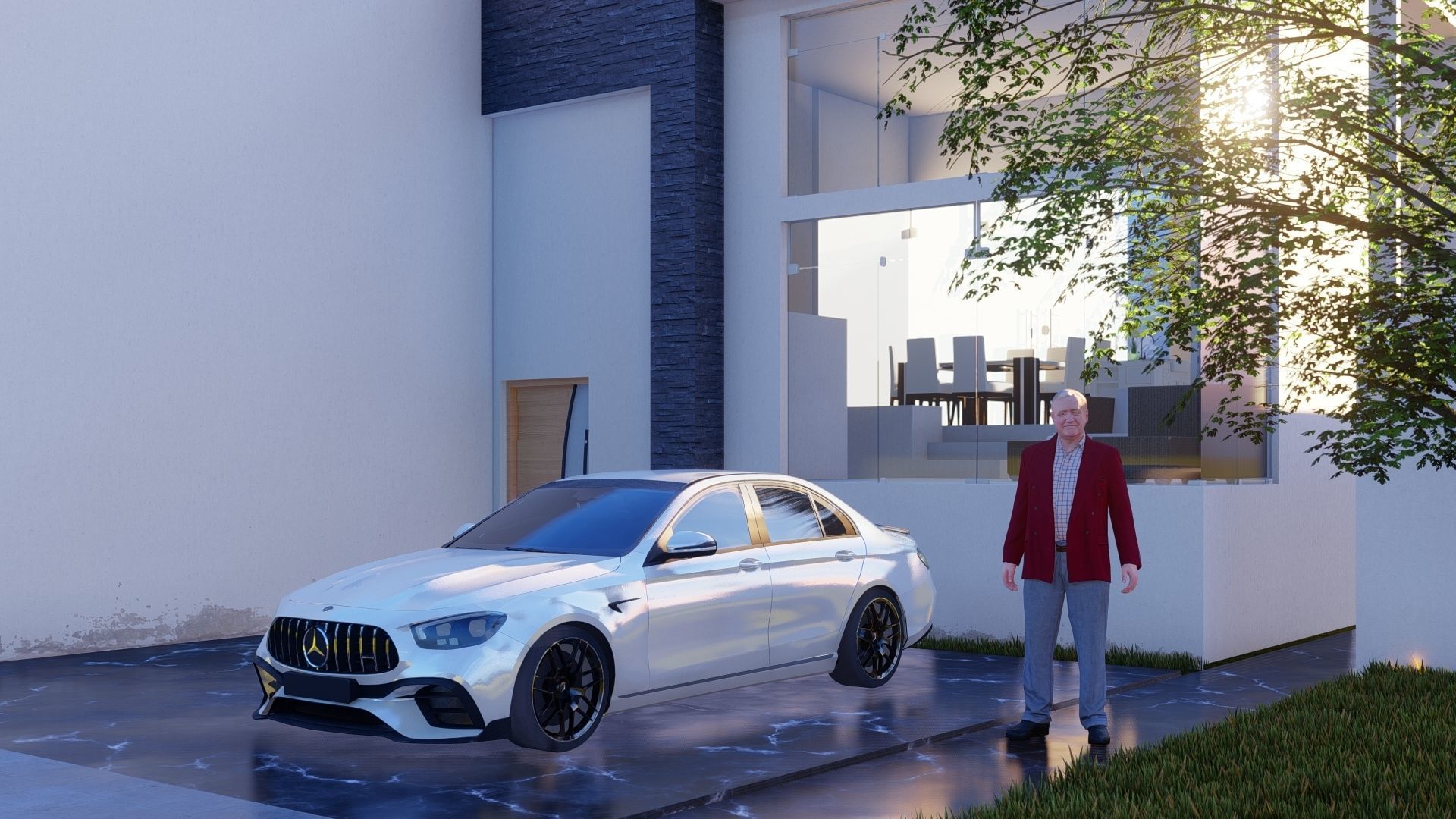 Mercedes E63 Amg Sedan 2021 3D model_5