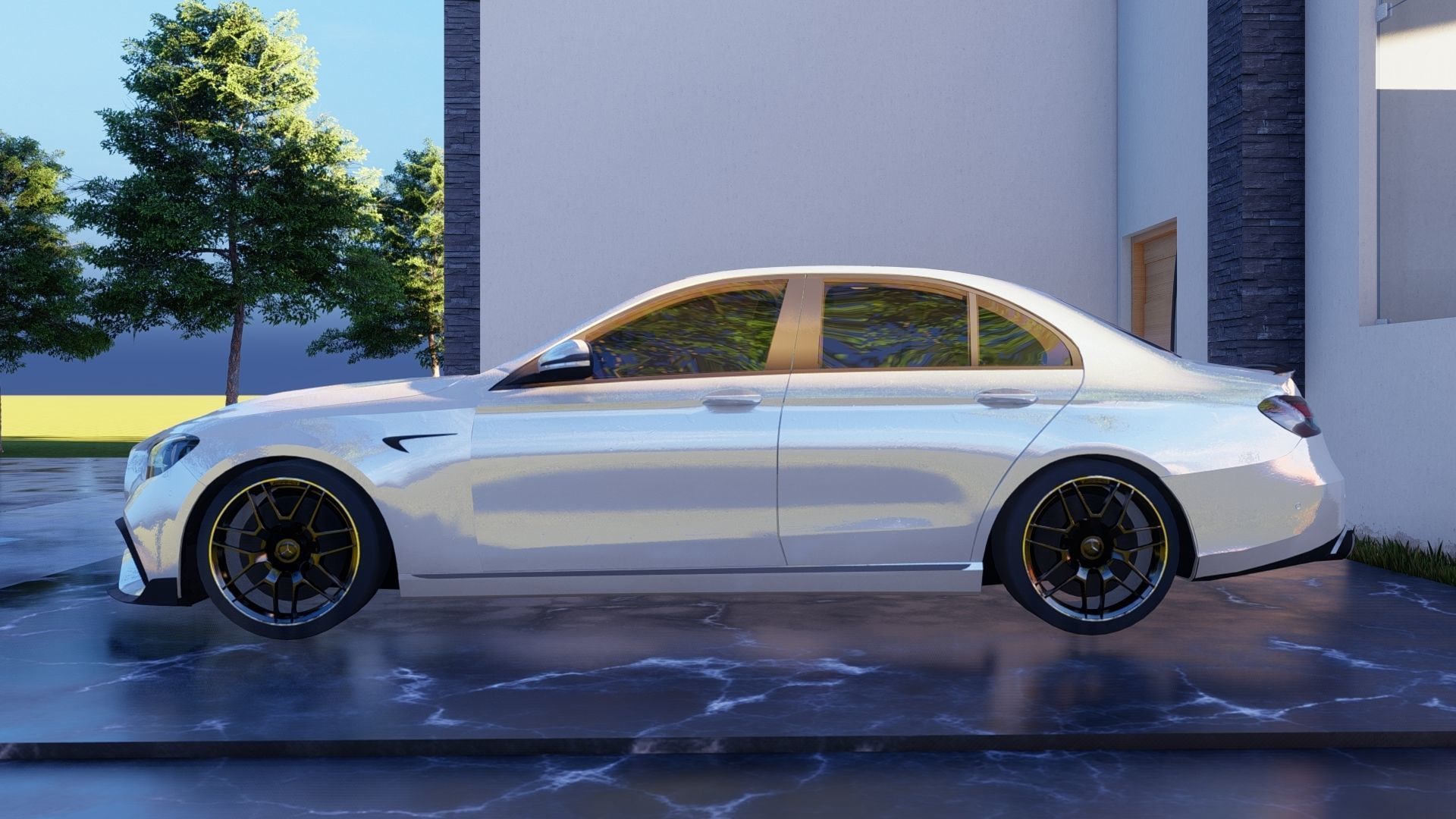Mercedes E63 Amg Sedan 2021 3D model_3