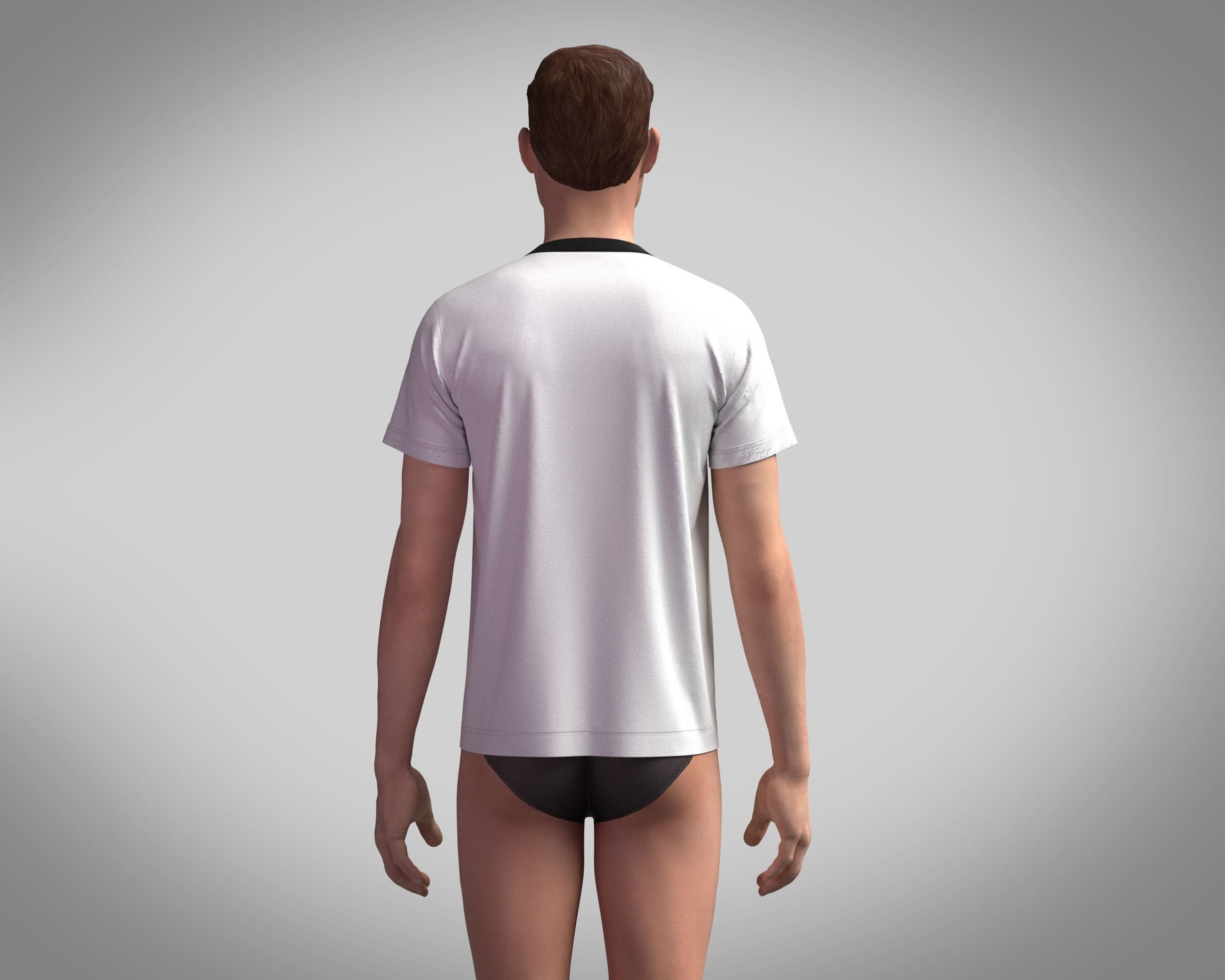 T-Shirt LEAVE 3D model_7