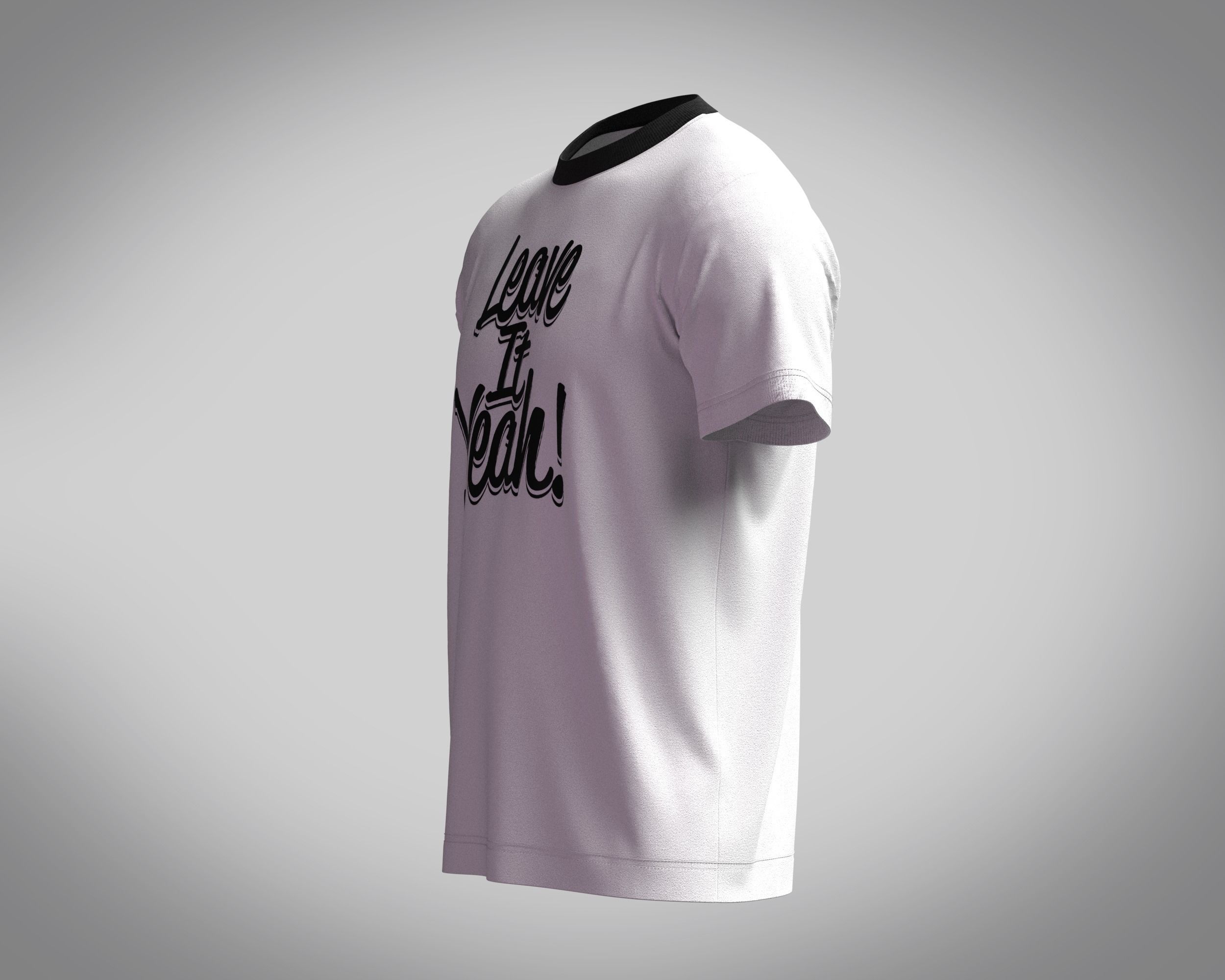 T-Shirt LEAVE 3D model_6