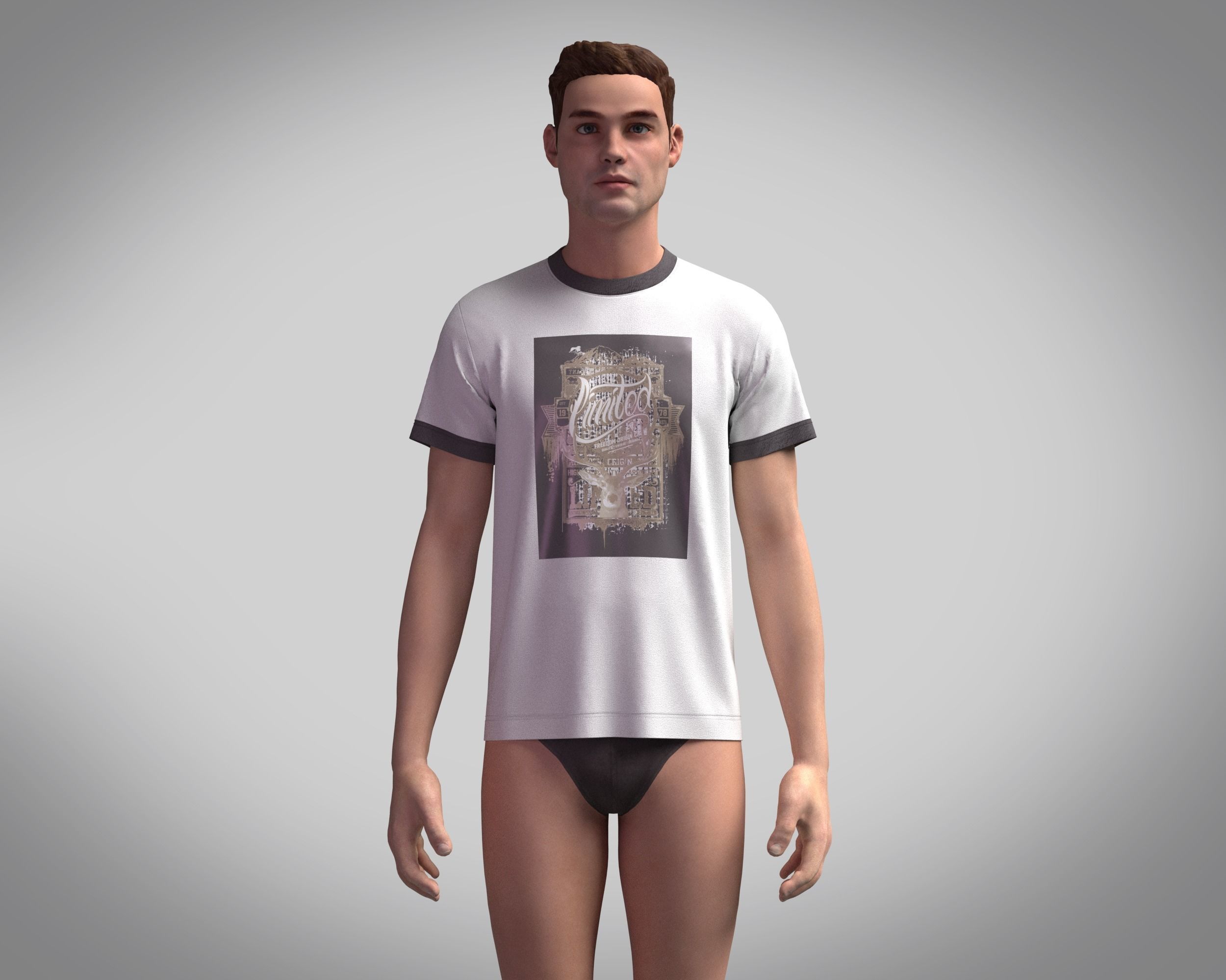 T-Shirt PIMITED 3D model_1