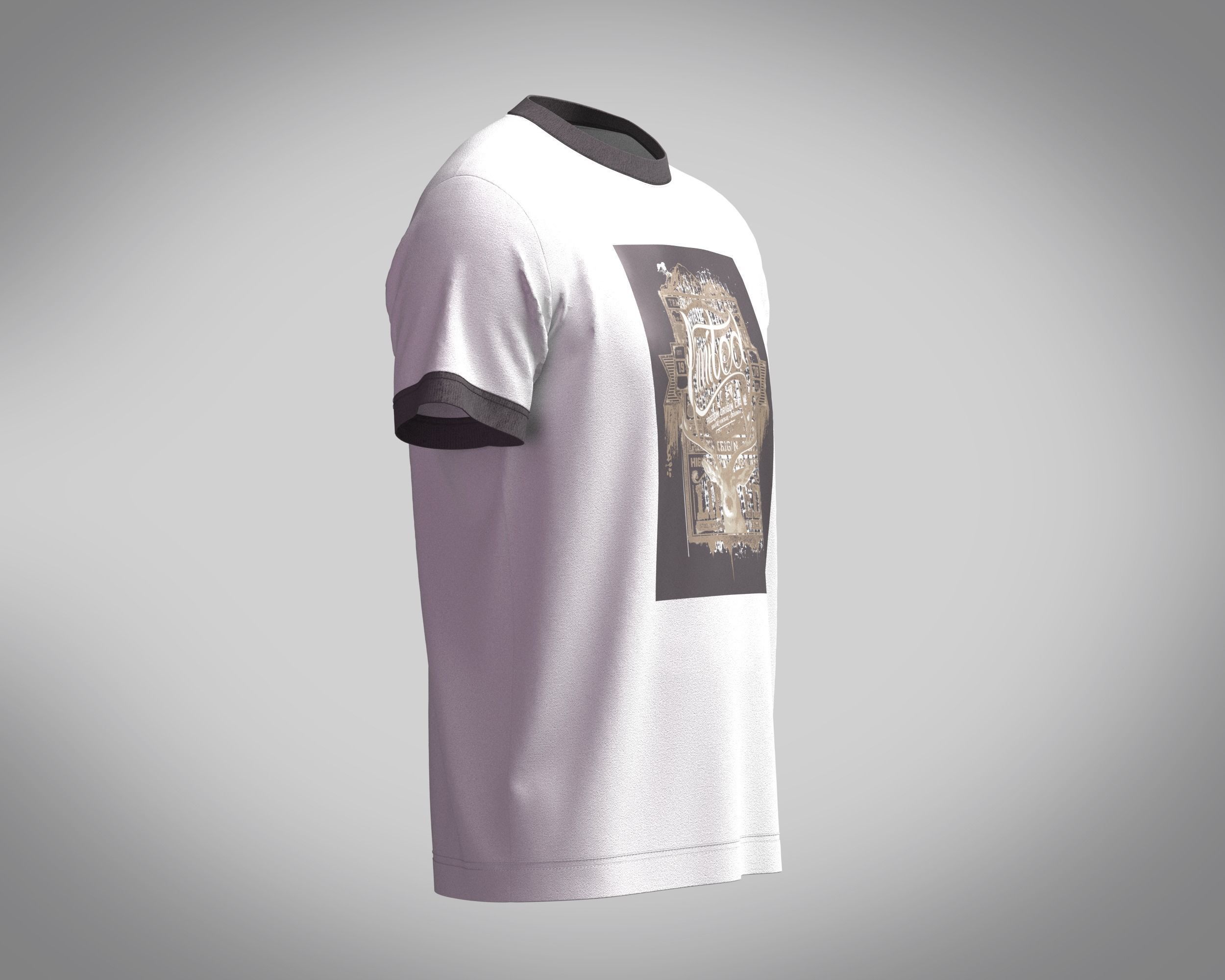 T-Shirt PIMITED 3D model_2