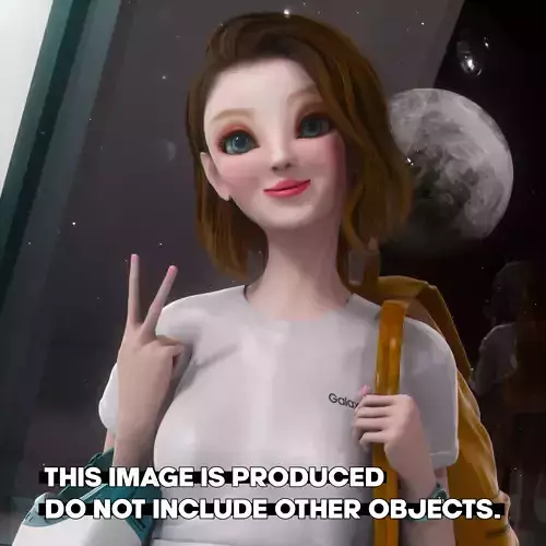 Stylized Digital Actor 3D model  Full Body Face Rigged