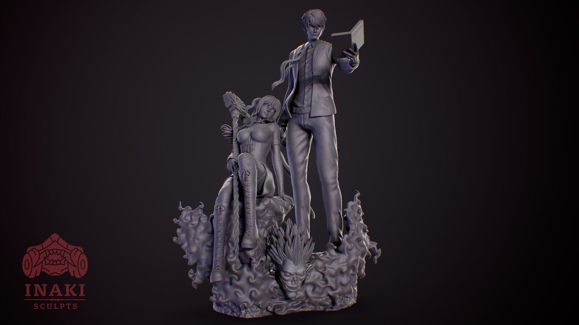 Light and Misa - Death Note 3D print model_4