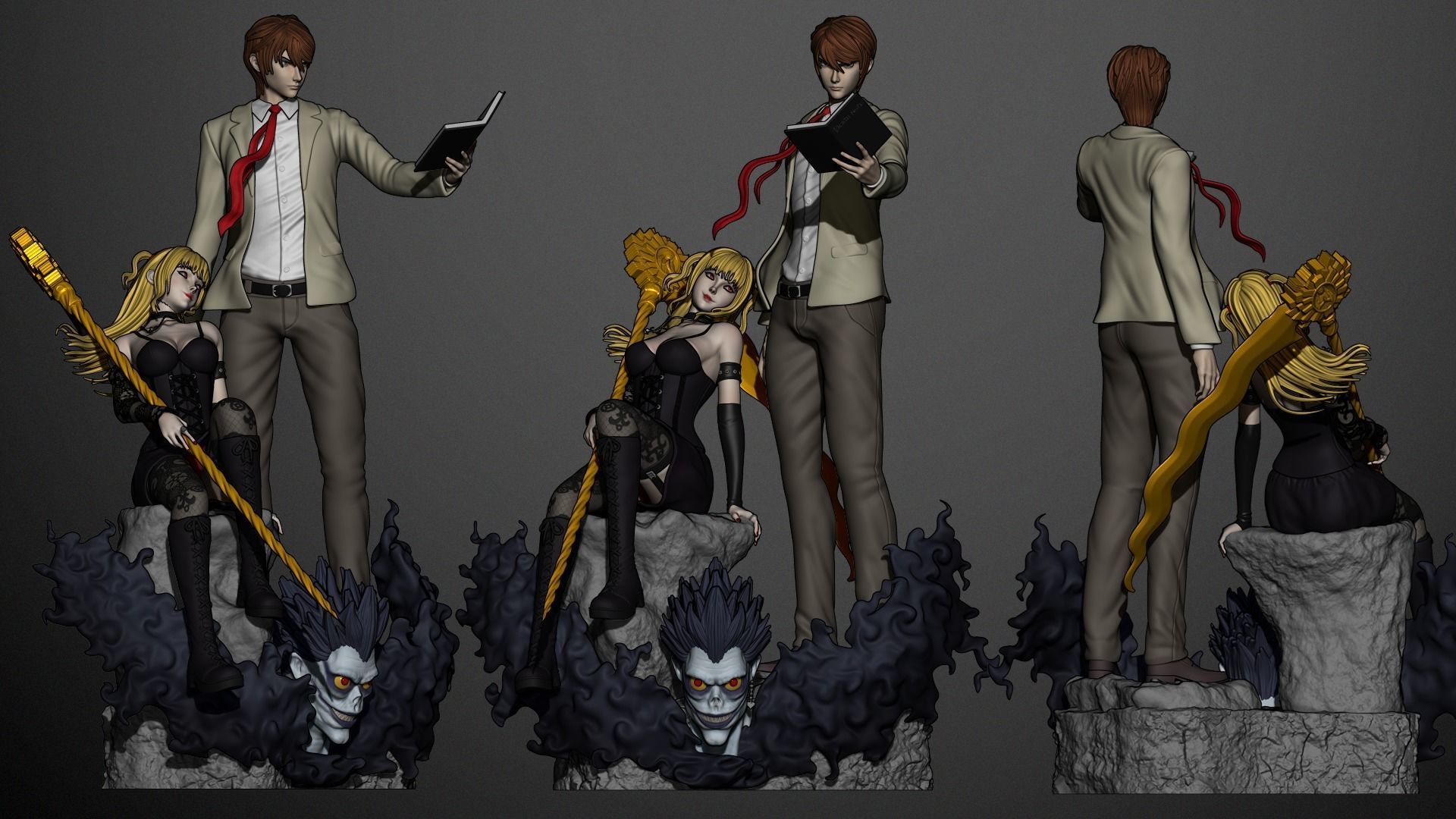 Light and Misa - Death Note 3D print model_5
