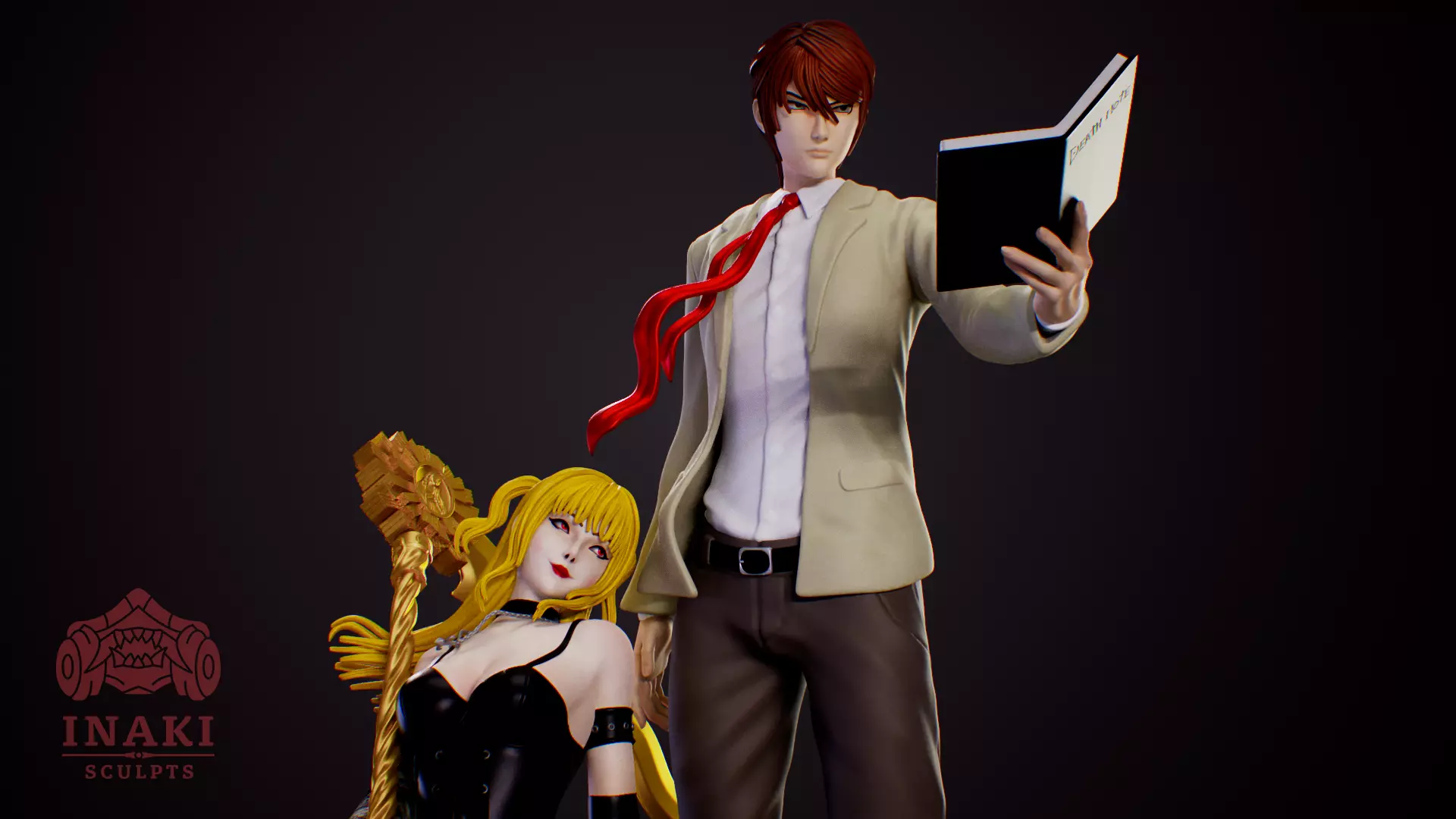Light and Misa - Death Note 3D print model_0