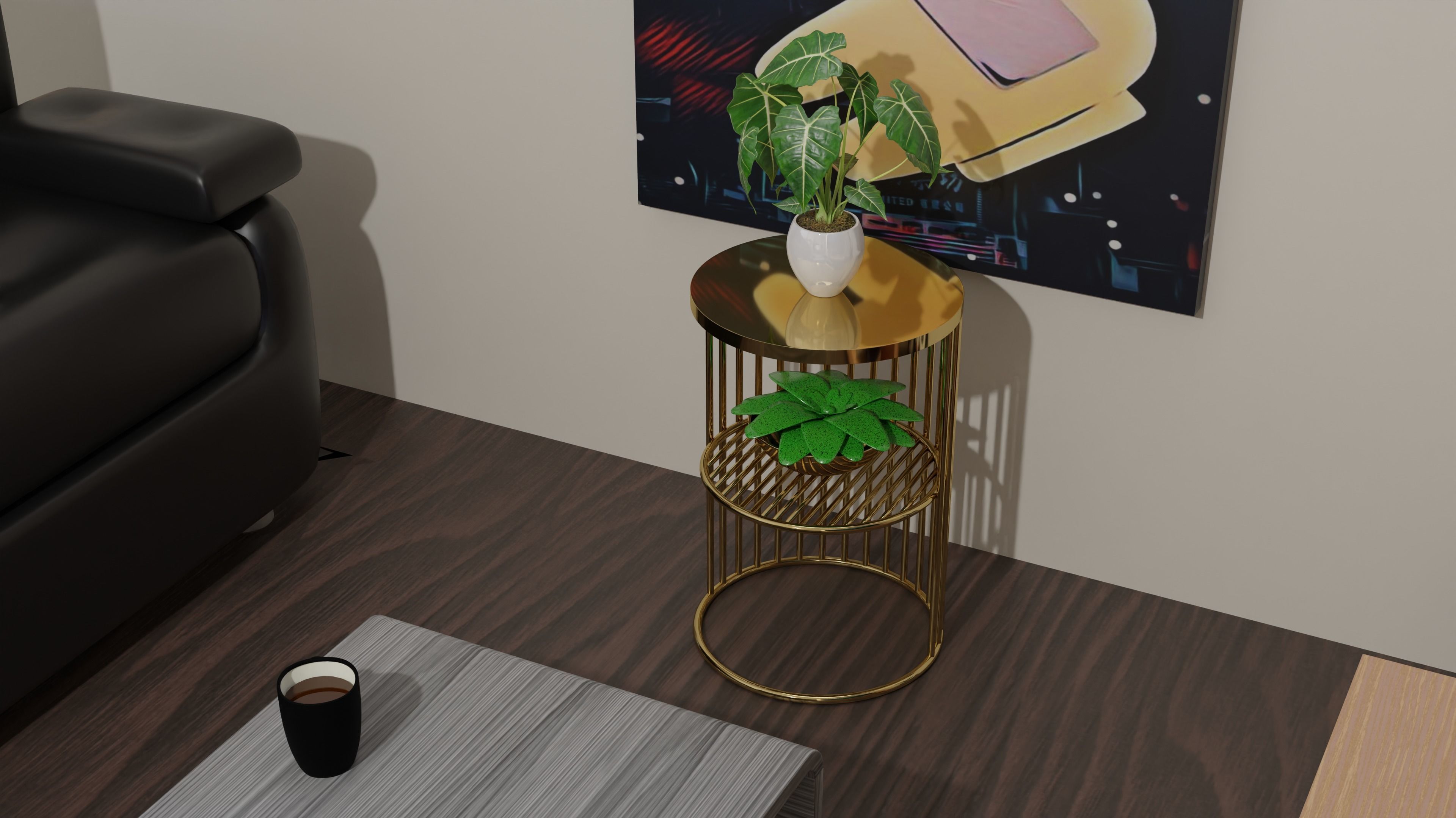 Sofa Side Table 1 3D model_4