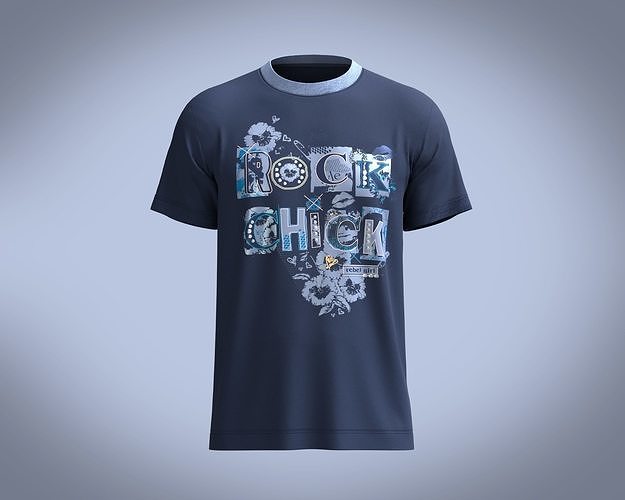 T-Shirt ROCK 3D model