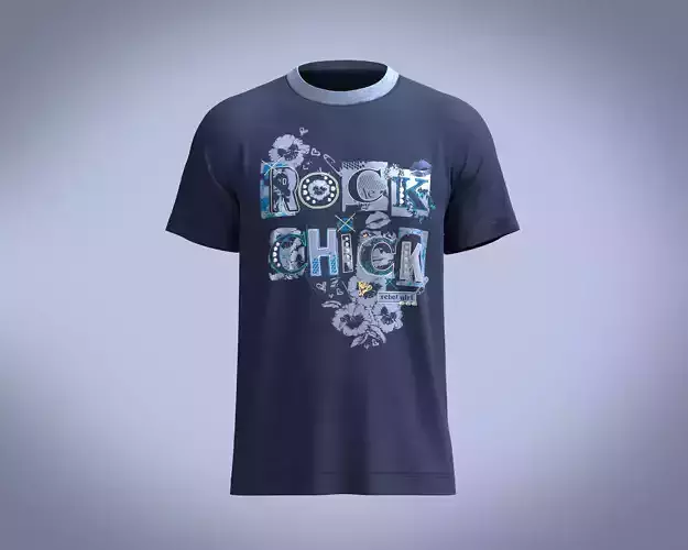 T-Shirt ROCK 3D model