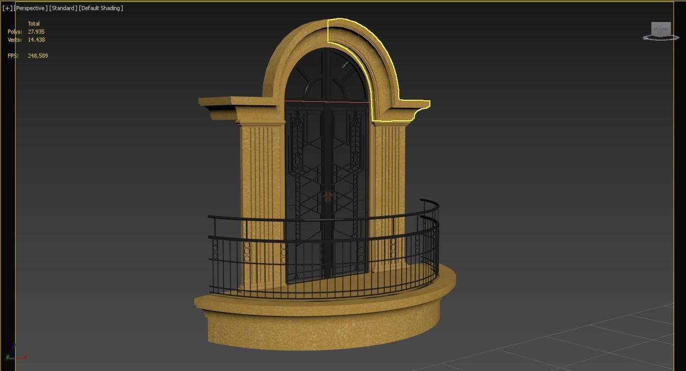 Classic Door Windows Set 3D model_20