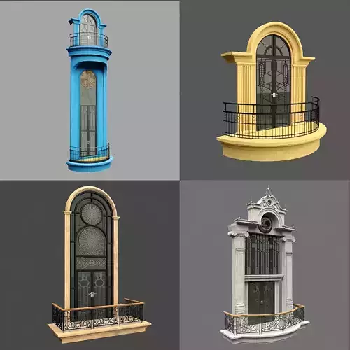 Classic Door  Windows Set