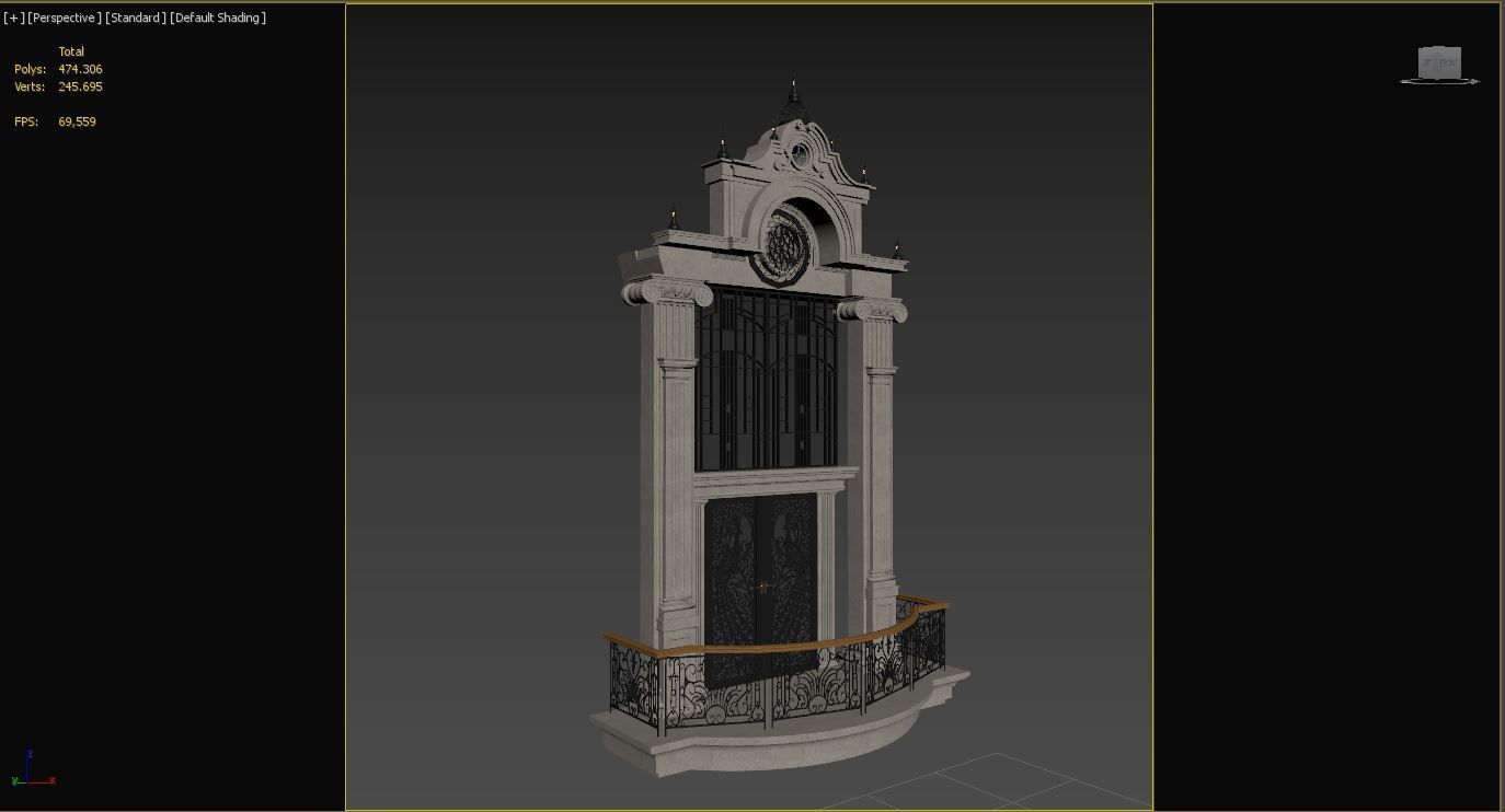 Classic Door Windows Set 3D model_31