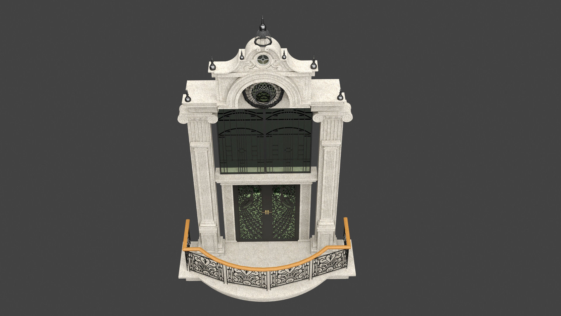 Classic Door Windows Set 3D model_26