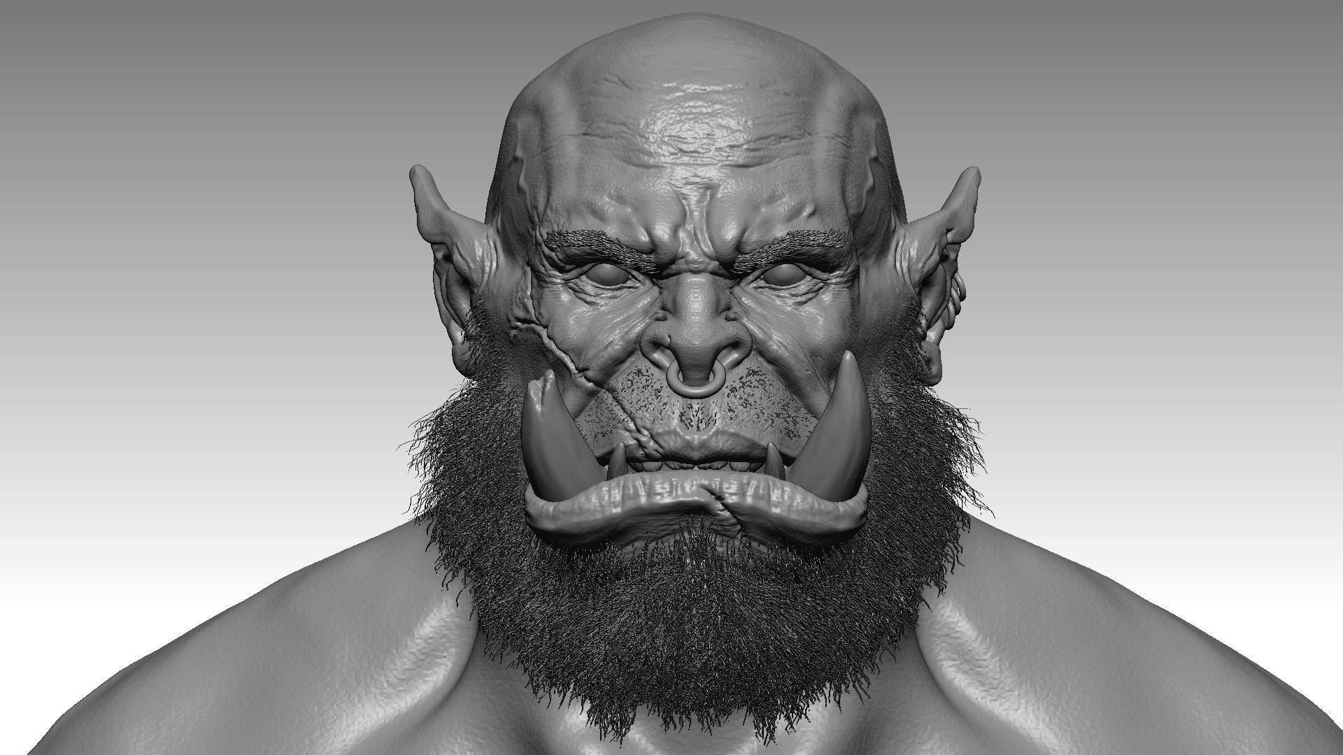 Orc BaseMesh Warcraft style 3D model_5