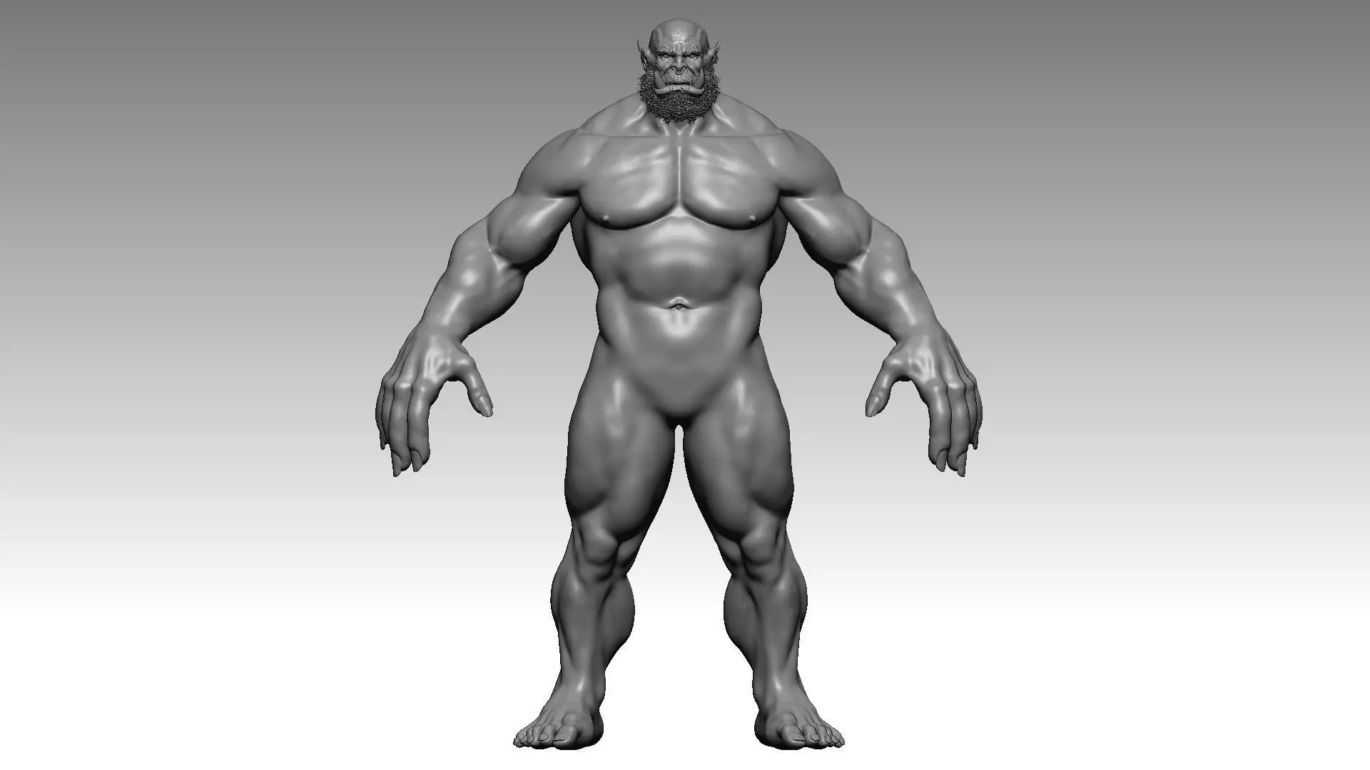 Orc BaseMesh Warcraft style 3D model_0