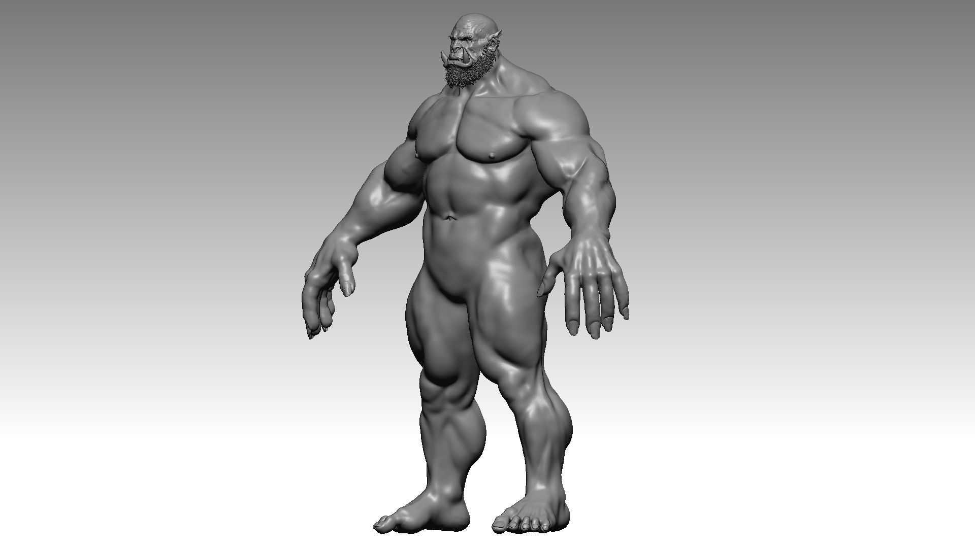 Orc BaseMesh Warcraft style 3D model_1