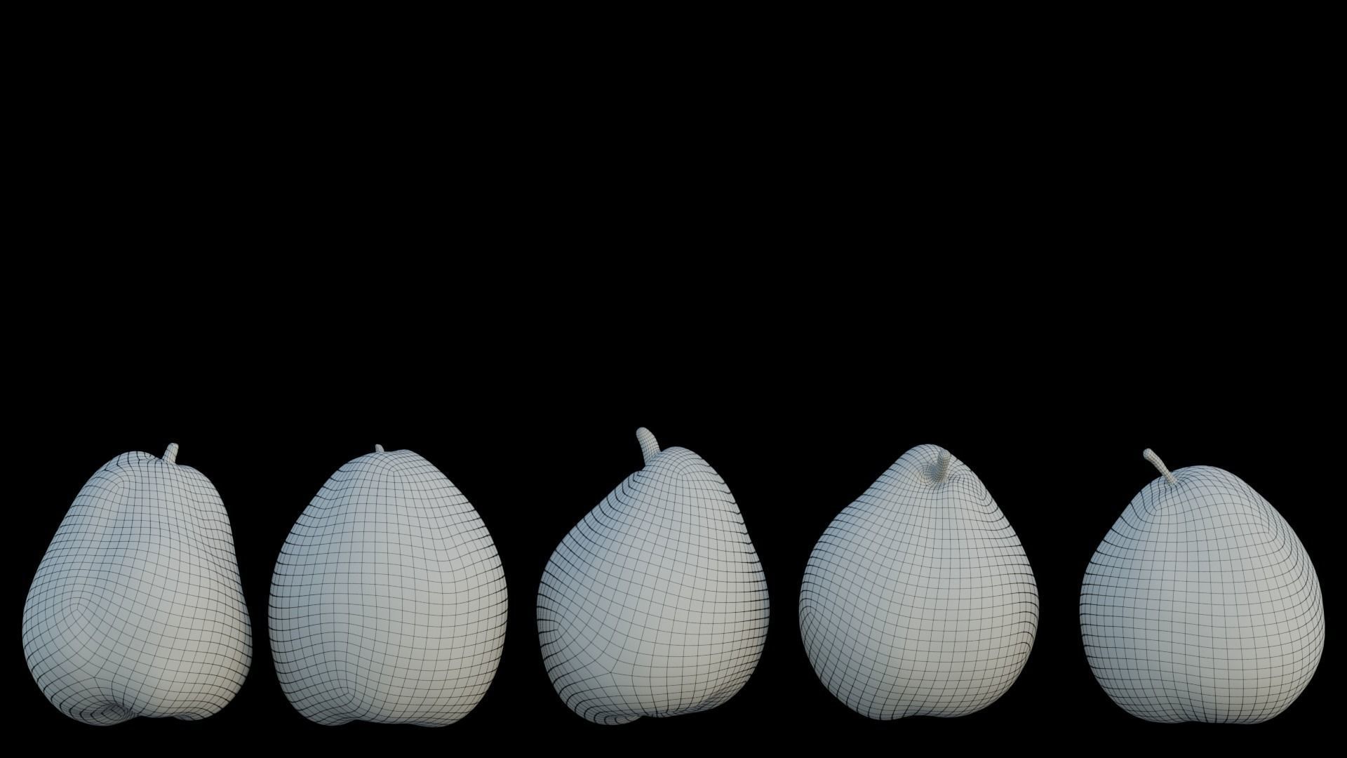 Cheeky pear 02 3D model_9