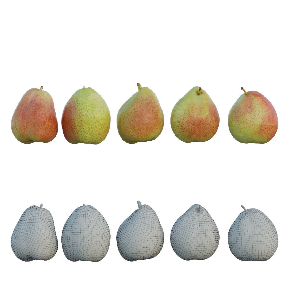 Cheeky pear 02 3D model_6