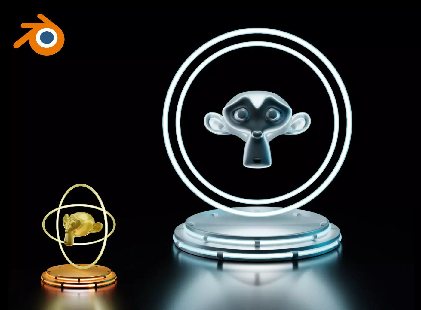 NFT PODIUM animated template for Blender 3D model_0