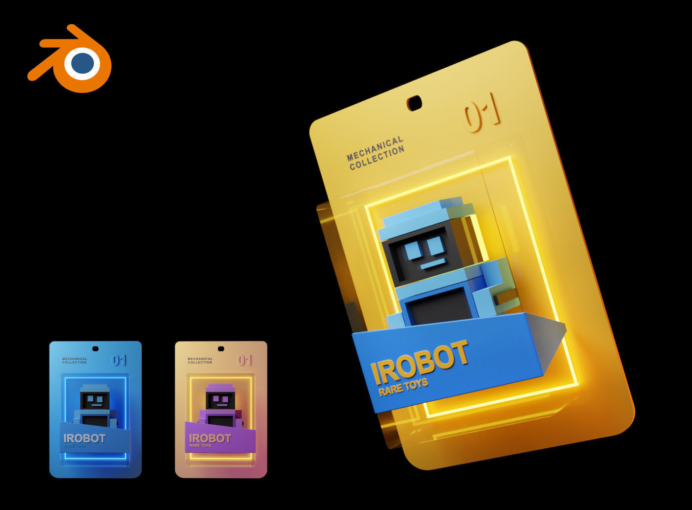 NFT TOY BOX template for Blender  3D model_6