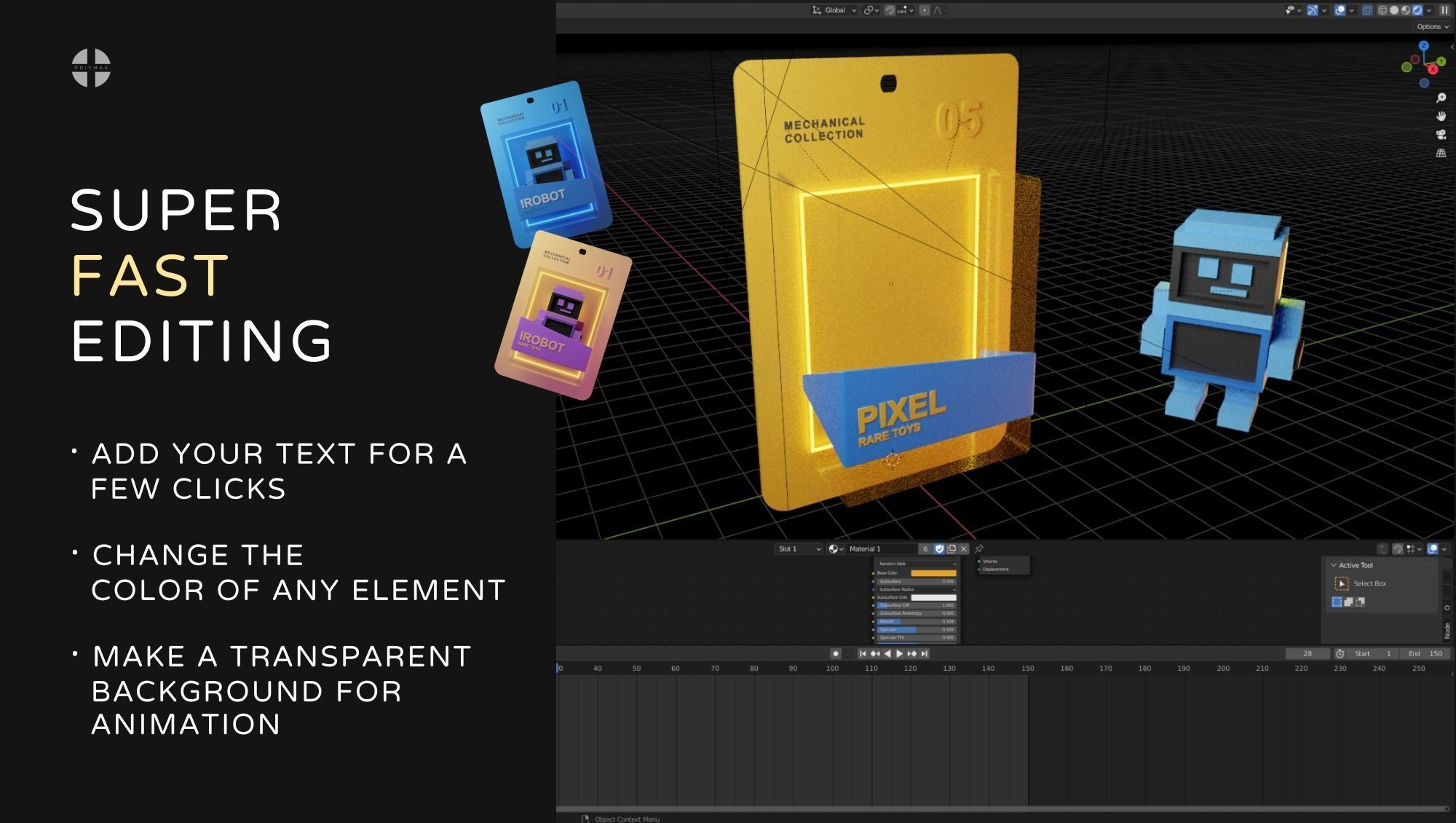 NFT TOY BOX template for Blender  3D model_2