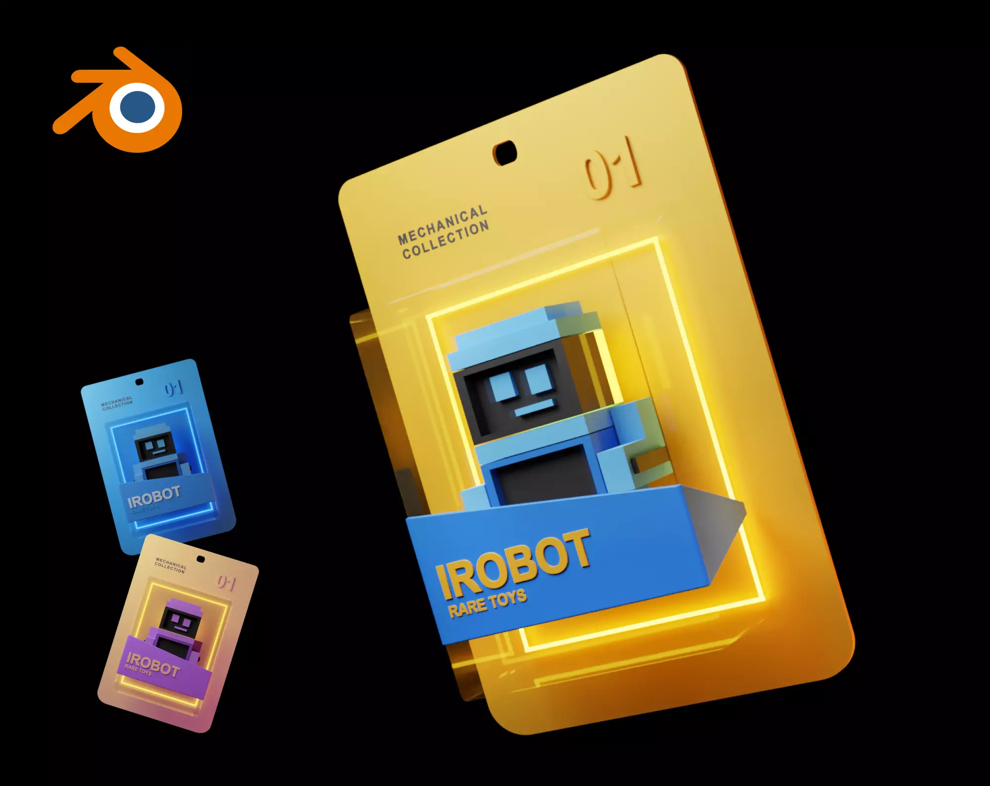 NFT TOY BOX template for Blender  3D model_0