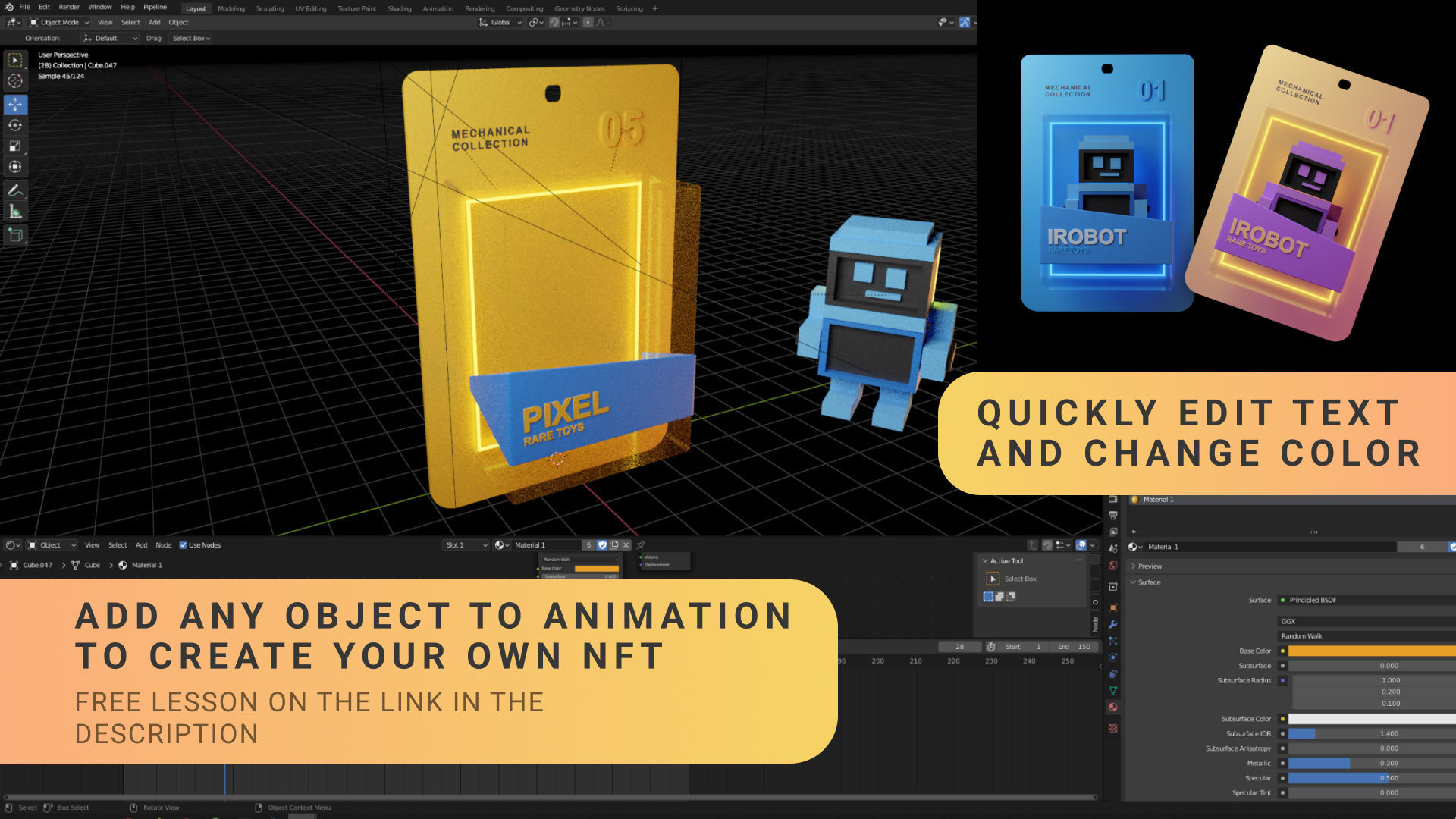 NFT TOY BOX template for Blender  3D model_5