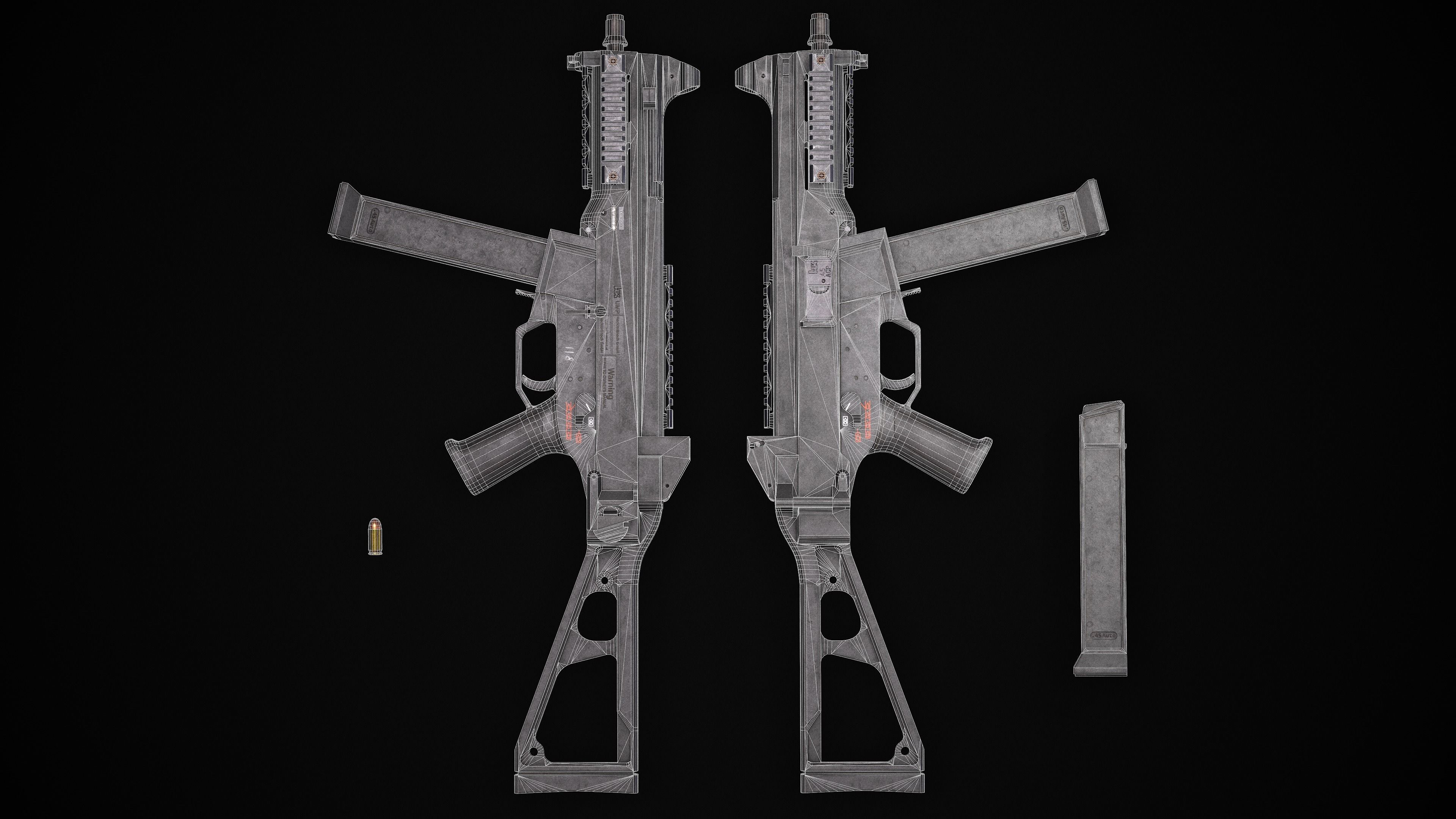 HK UMP-45 - Game ready  Low-poly 3D model_12